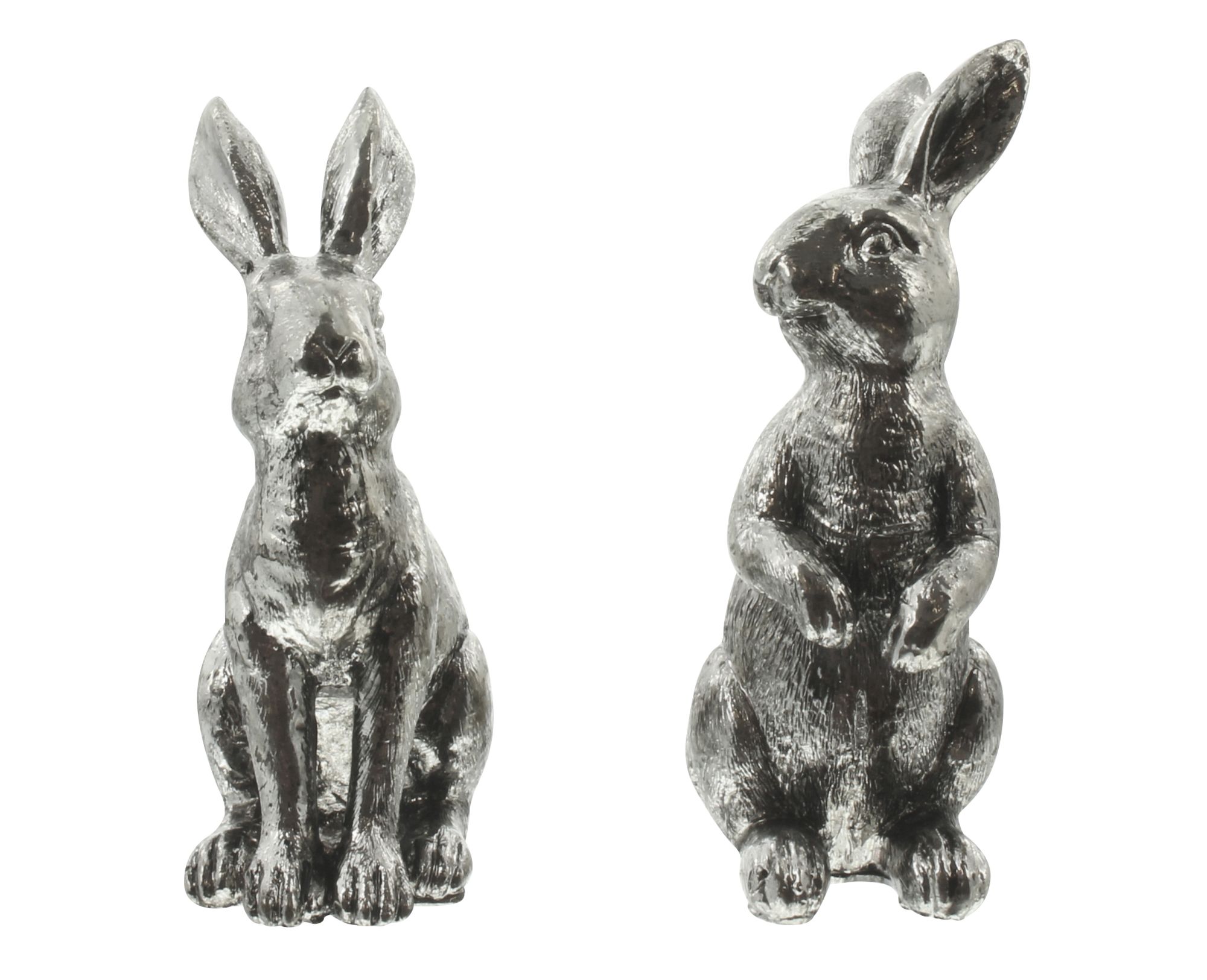 Osterhase "Silberglanz", 2er Set  im Frank Flechtwaren Online Shop für Ostern kaufen