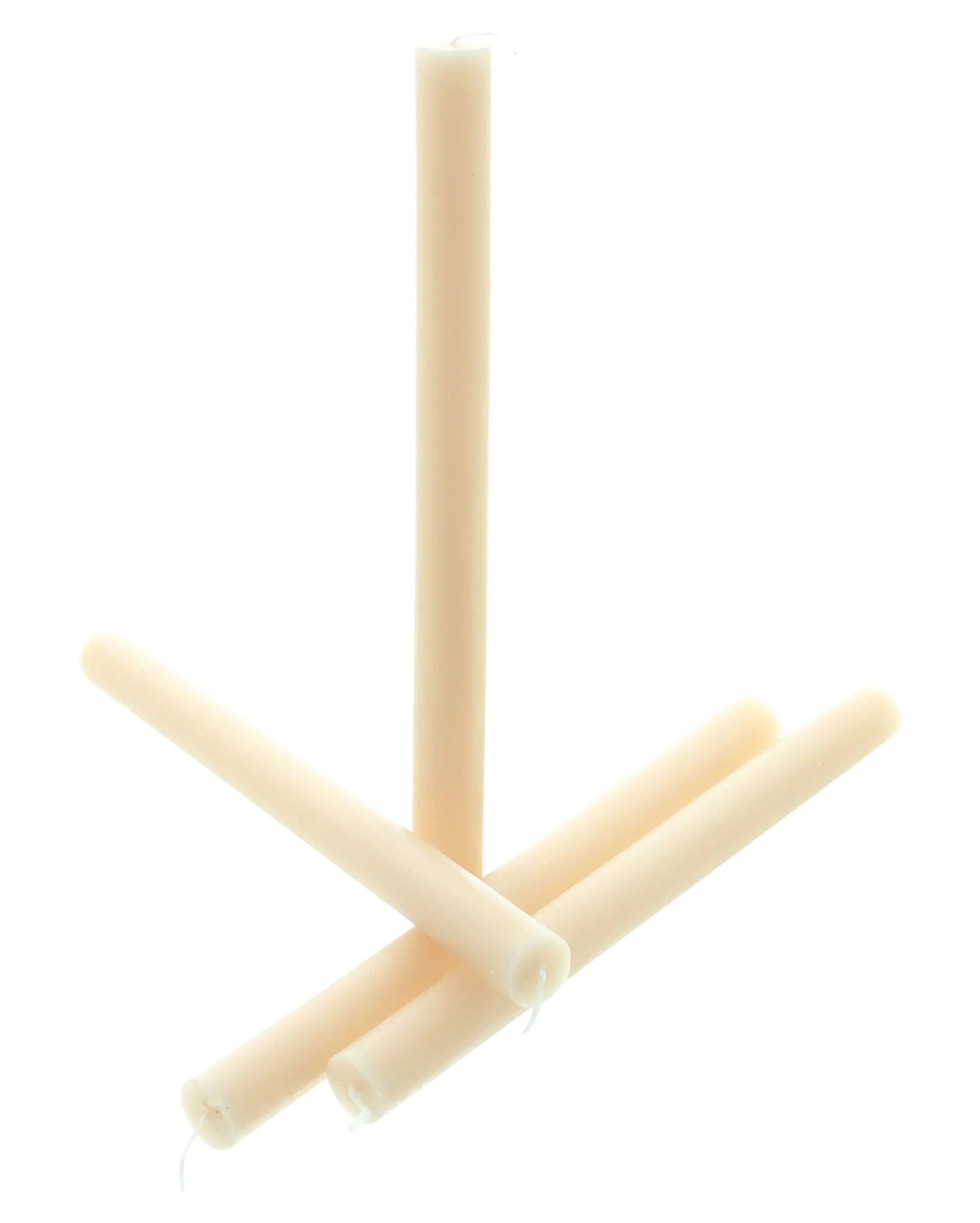 Stabkerze "Pastellbeige", 4er Set  im Frank Flechtwaren Online Shop für Kerzen &amp; LED-Kerzen kaufen