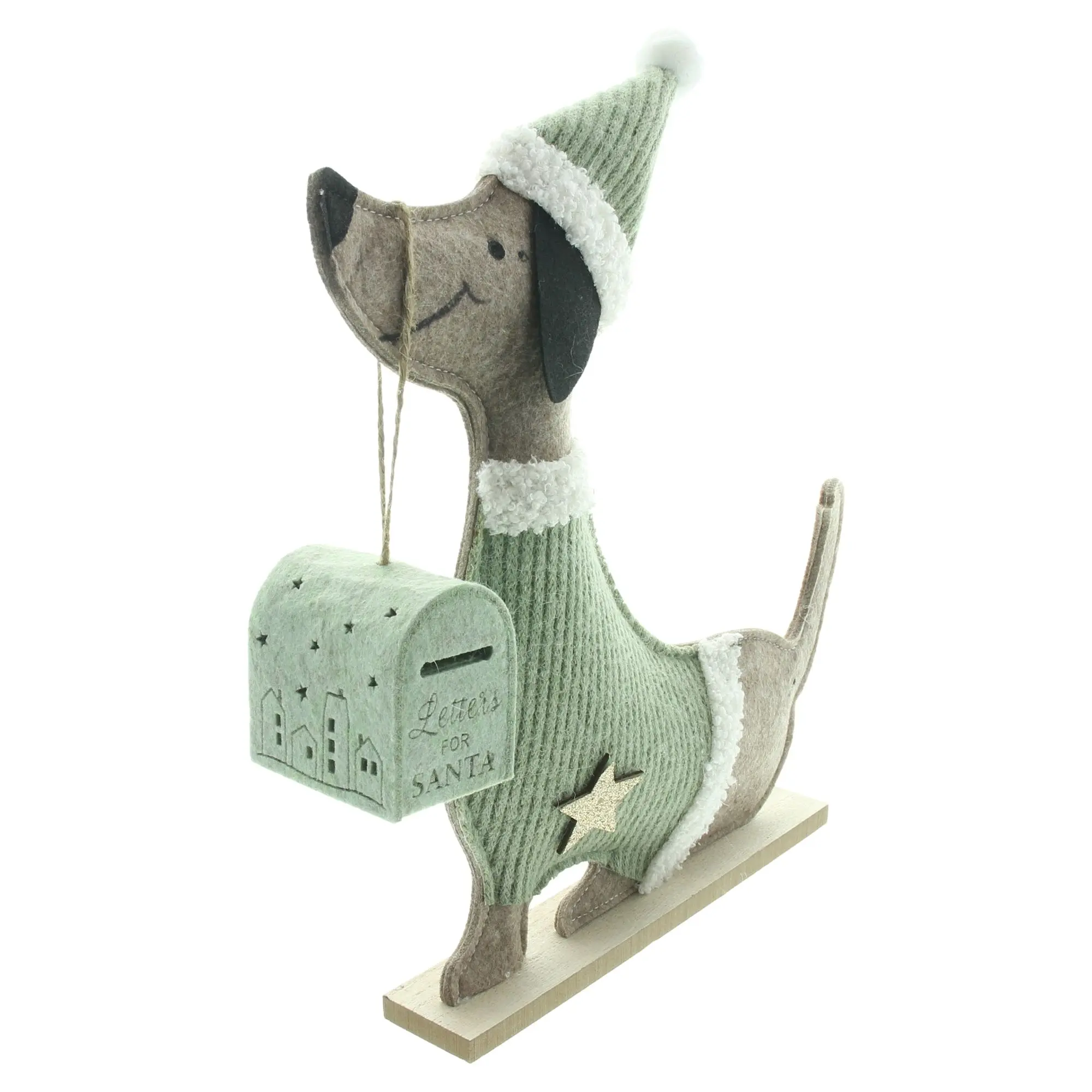 Deko-Figur "Dackel mit LED-Postbox", 2tlg.  im Frank Flechtwaren Online Shop für Auf den Dackel gekommen kaufen