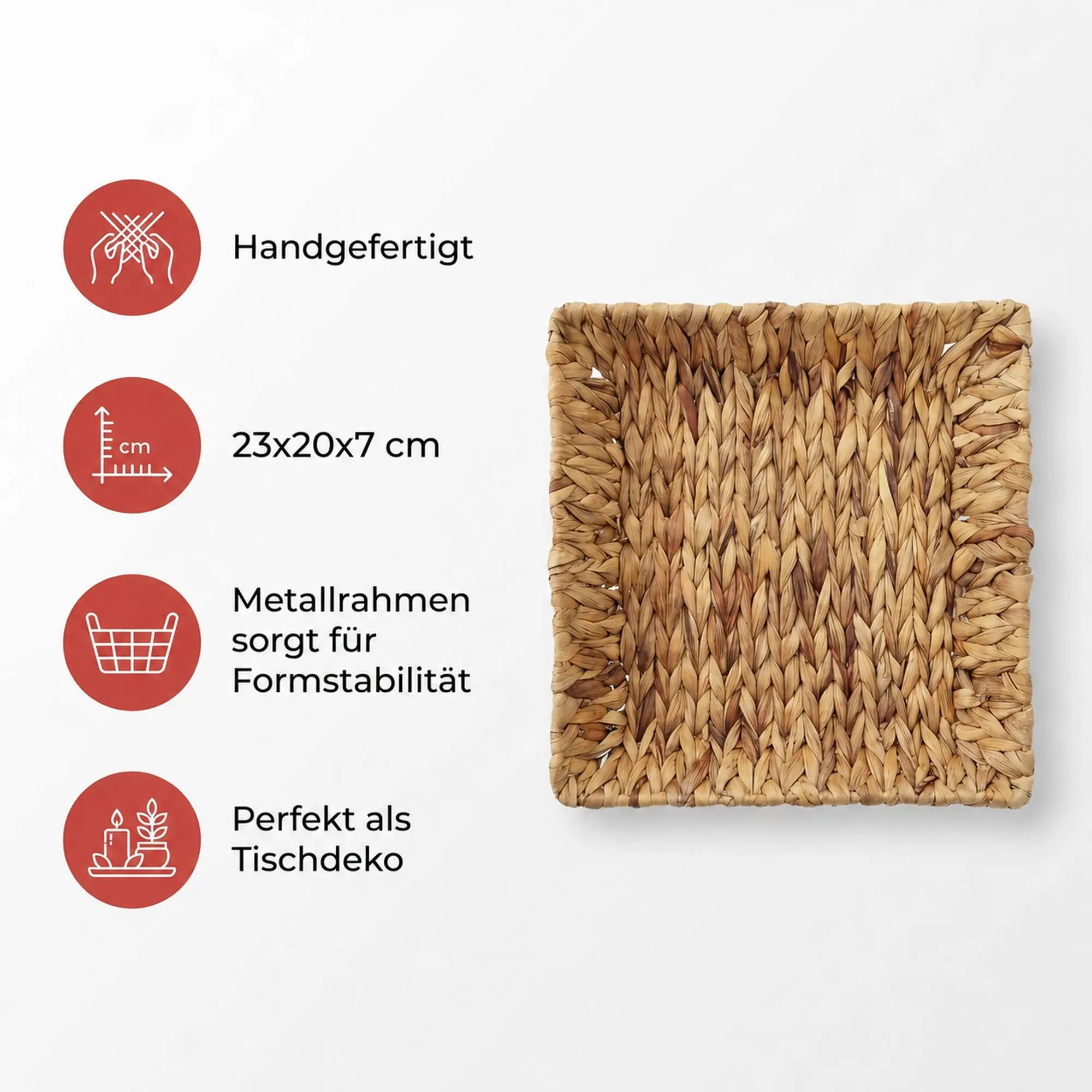 Schale "Quadrat"  im Frank Flechtwaren Online Shop für Schalen kaufen