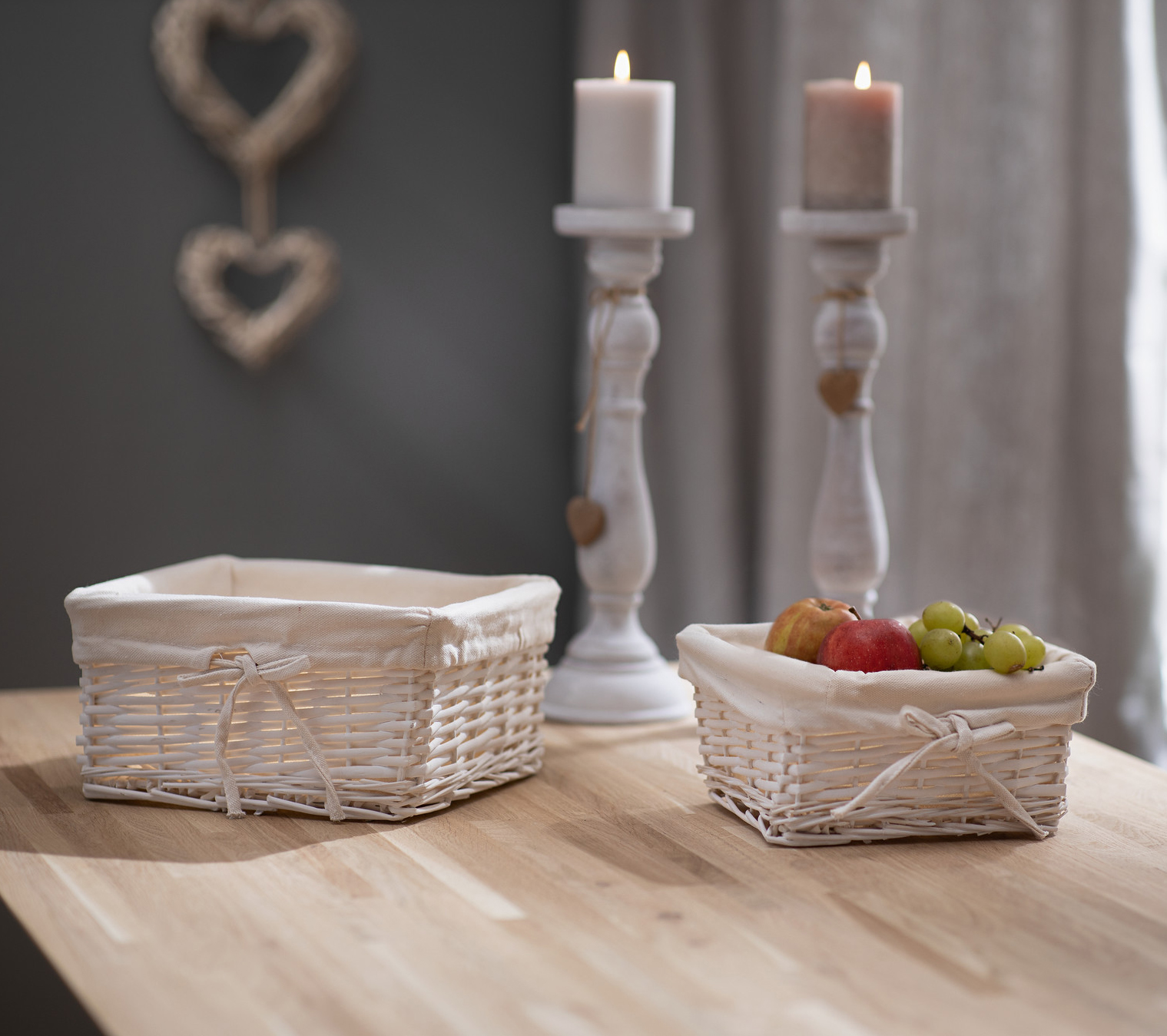 Füllkörbchen, eckig, 2er Set  im Frank Flechtwaren Online Shop kaufen