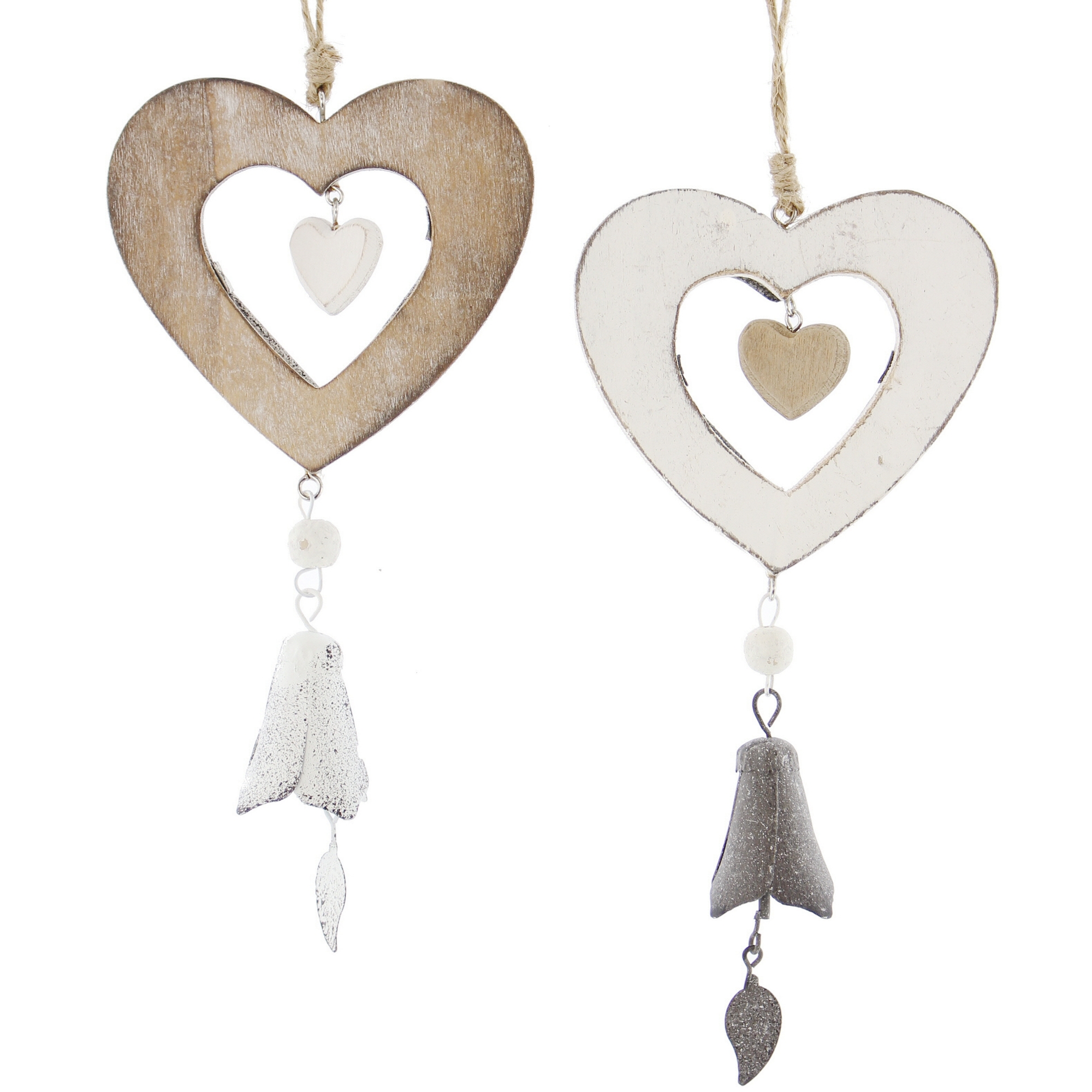 Herzhänger "Glöckchen", 2er Set im Frank Flechtwaren Online Shop für Ostern kaufen Herzhänger "Glöckchen", 2er Set im Frank Flechtwaren Online Shop für Ostern kaufen