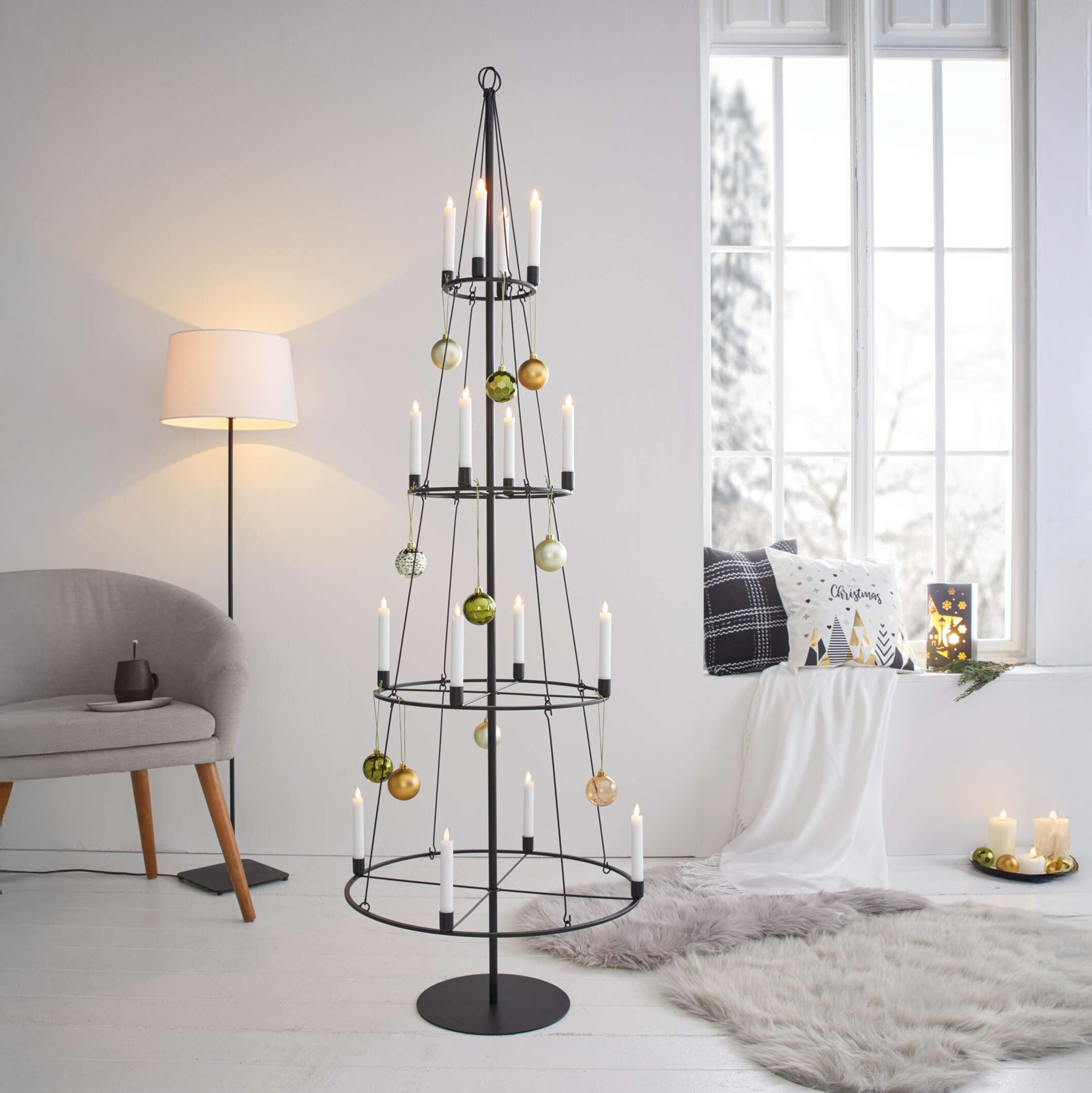 Metallbaum "Pyramide", groß  im Frank Flechtwaren Online Shop kaufen