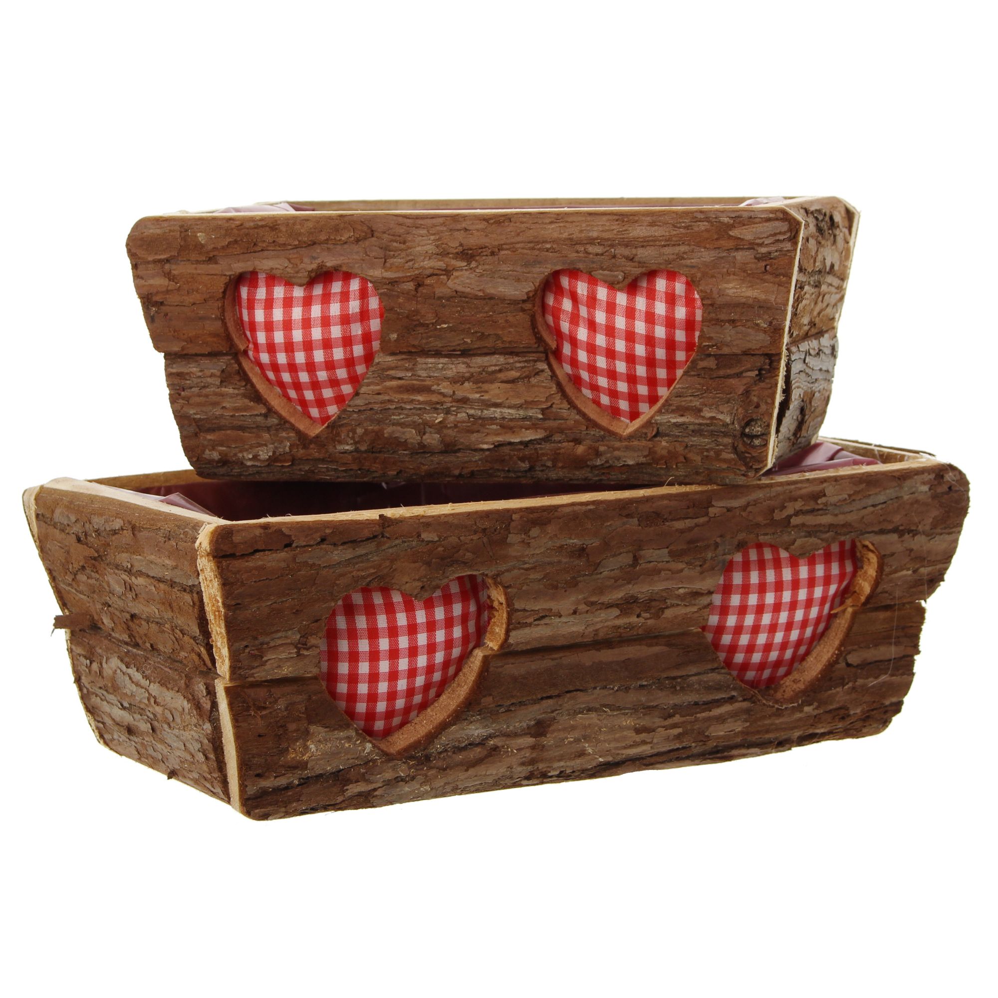 Pflanzkasten "Rinde", 2er Set  im Frank Flechtwaren Online Shop für Pflanztöpfe kaufen