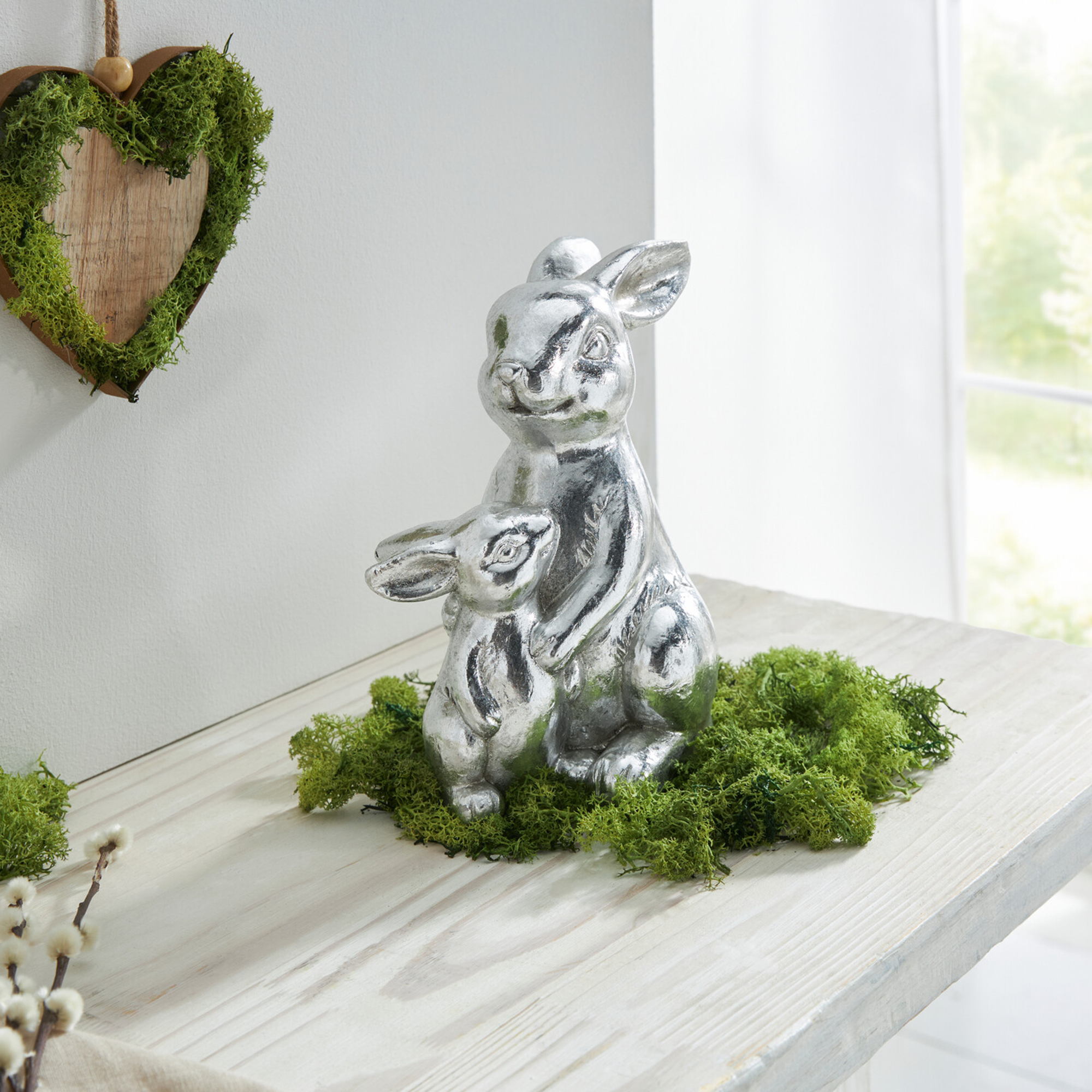 Figur "Hasenmutter mit Kind"  im Frank Flechtwaren Online Shop kaufen