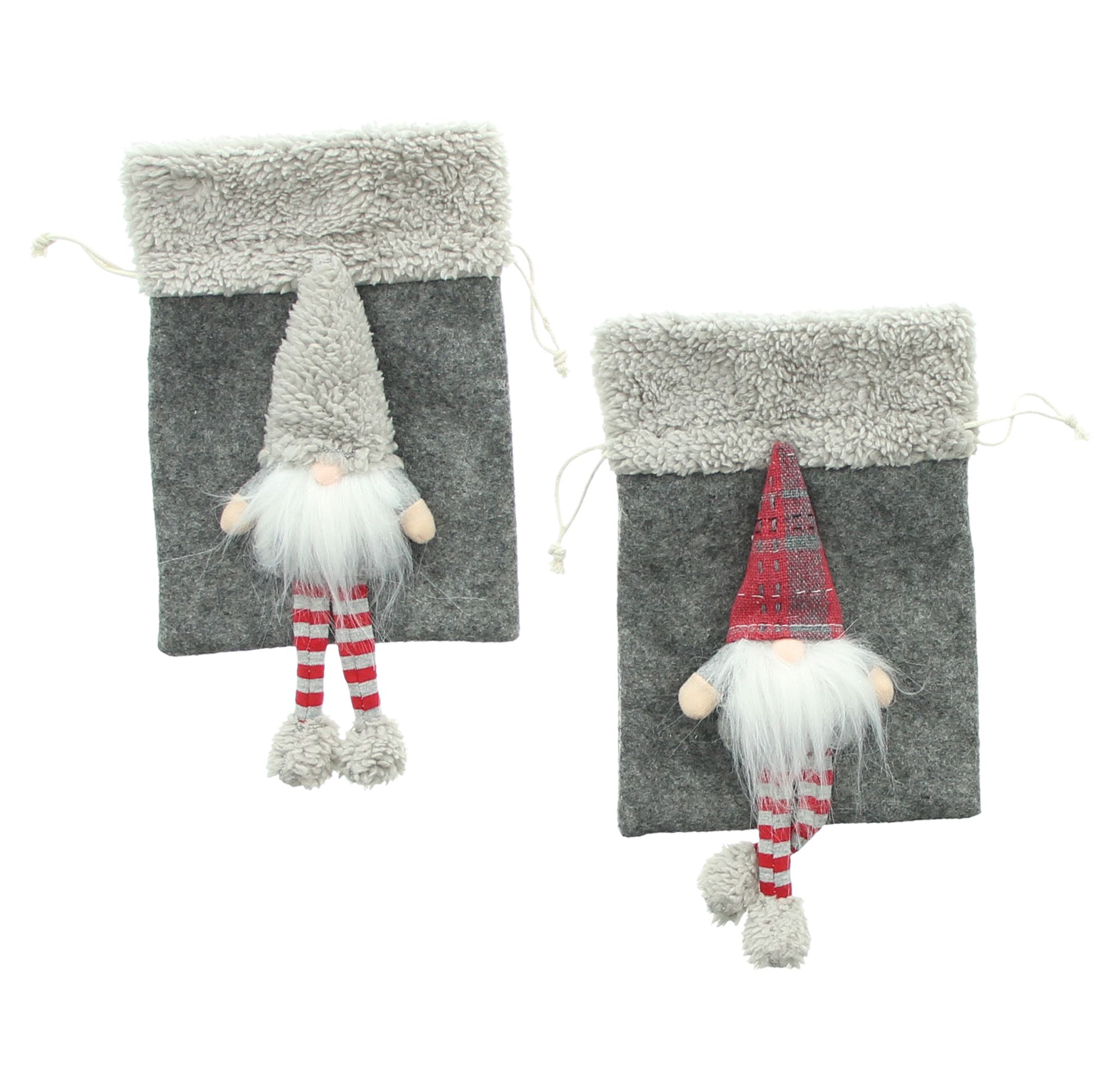 Geschenkbeutel "Wichtel", 2er Set  im Frank Flechtwaren Online Shop für Weihnachten kaufen