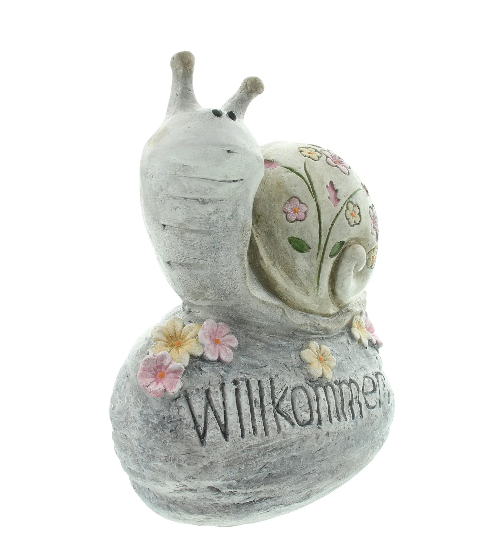 Dekoschnecke "Willkommen"  im Frank Flechtwaren Online Shop für Bunter Ostergarten kaufen