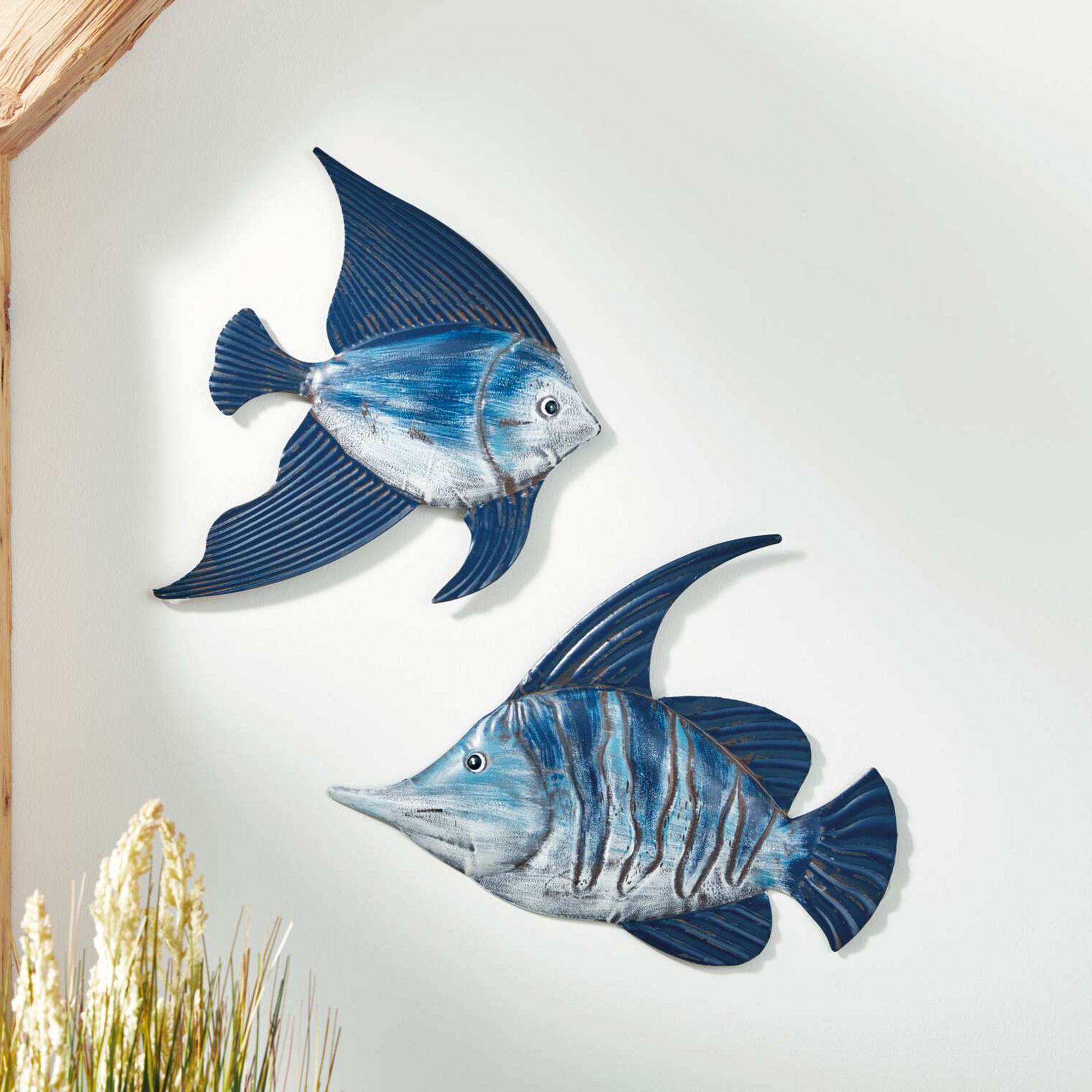 Wanddeko "Fisch", 2er Set  im Frank Flechtwaren Online Shop kaufen