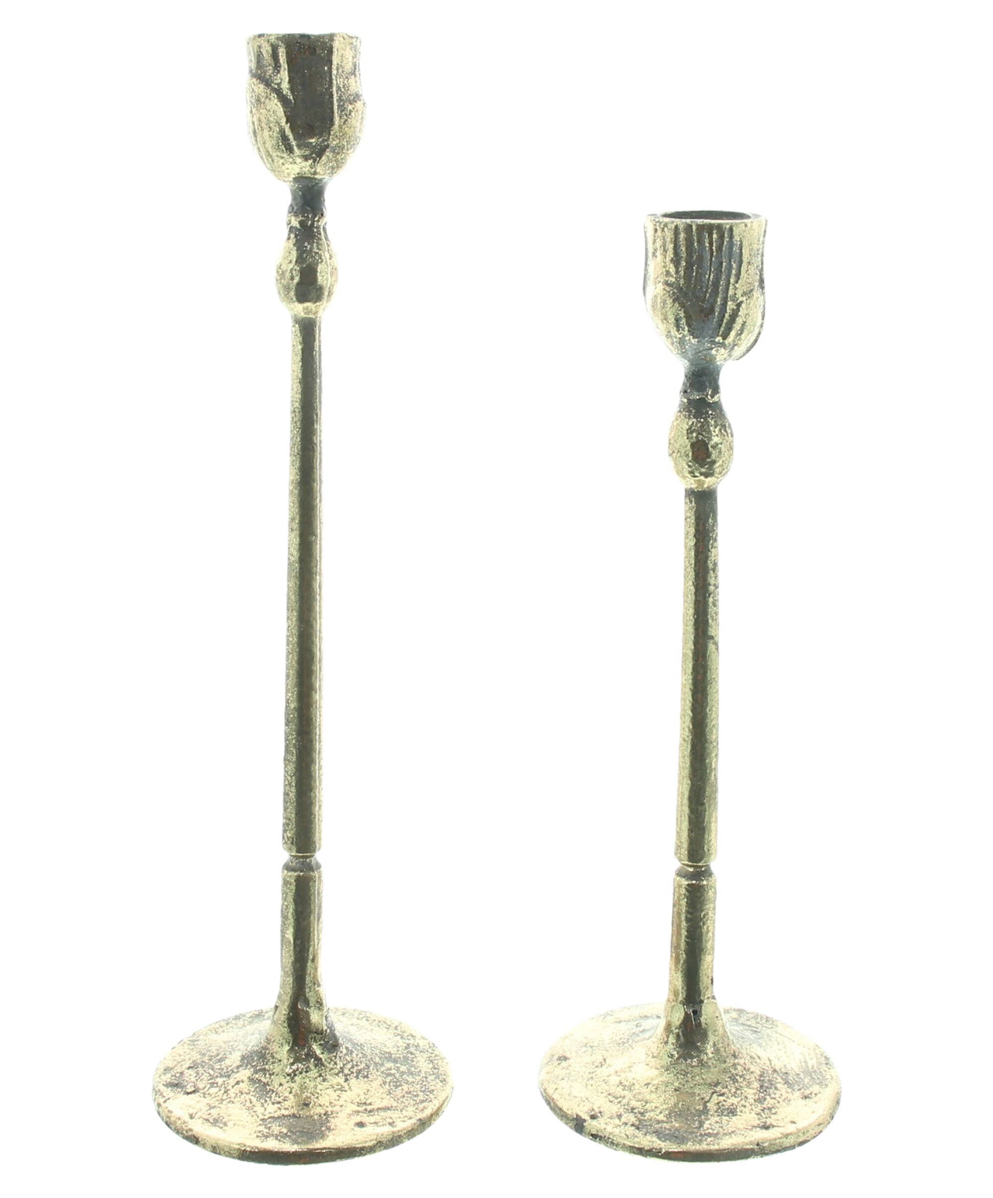 Stabkerzenhalter "Gold", 2er Set  im Frank Flechtwaren Online Shop für Pflanztöpfe kaufen