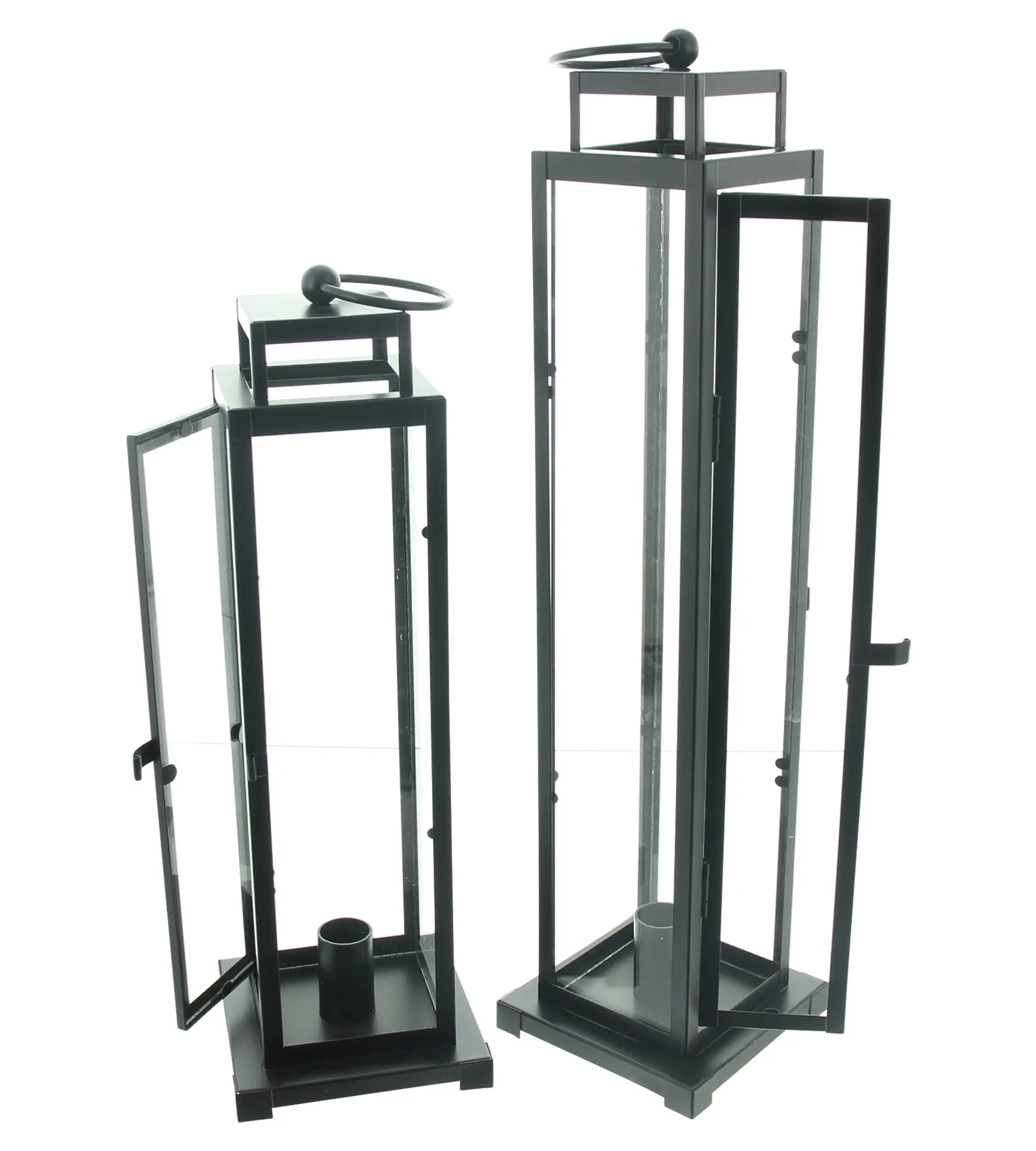 Laterne "Modern Black", 2er Set im Frank Flechtwaren Online Shop für Laternen kaufen Laterne "Modern Black", 2er Set im Frank Flechtwaren Online Shop für Laternen kaufen