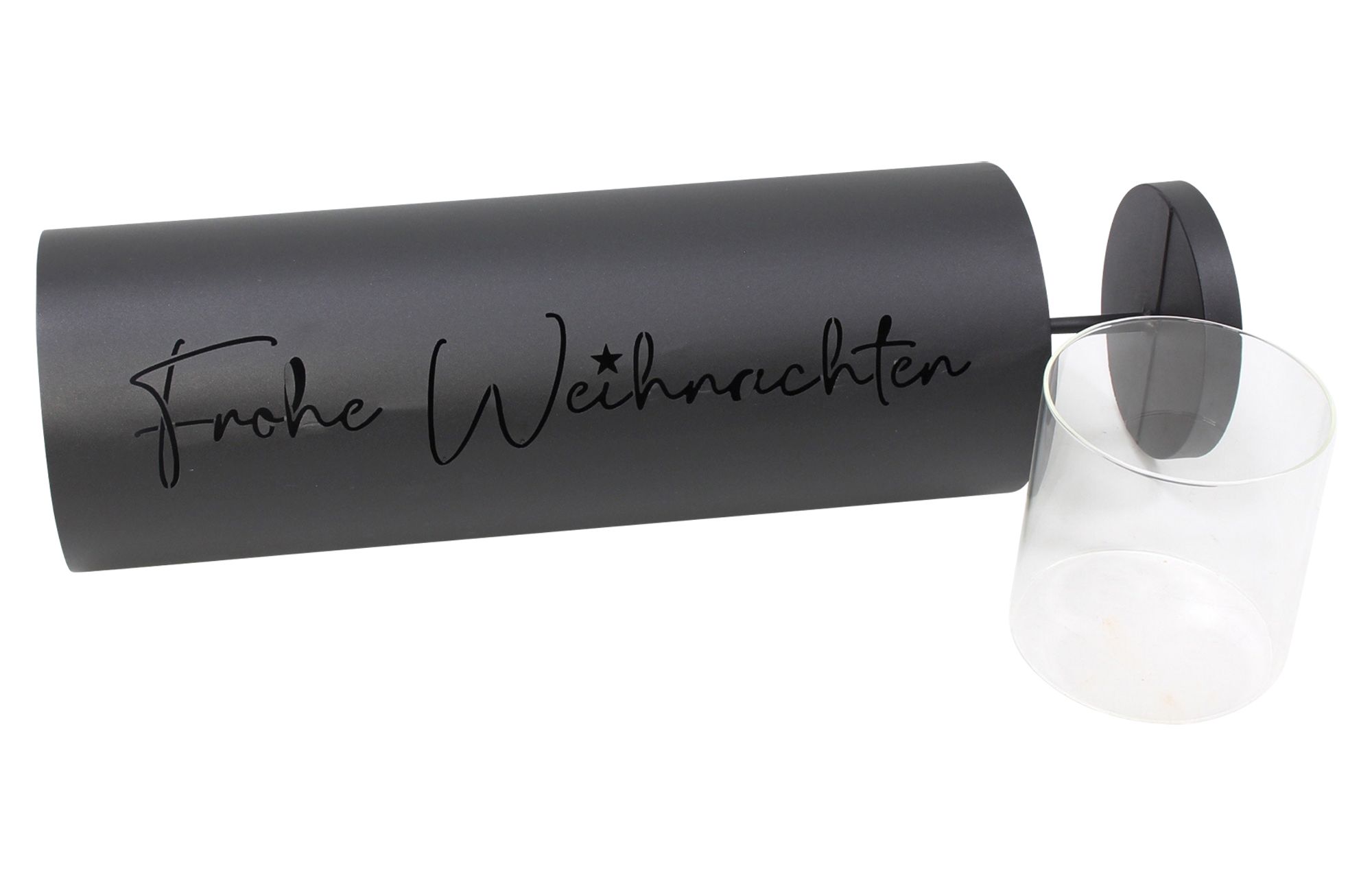 Windlichtsäule "Frohe Weihnachten"  im Frank Flechtwaren Online Shop für Gerade eingetroffen kaufen
