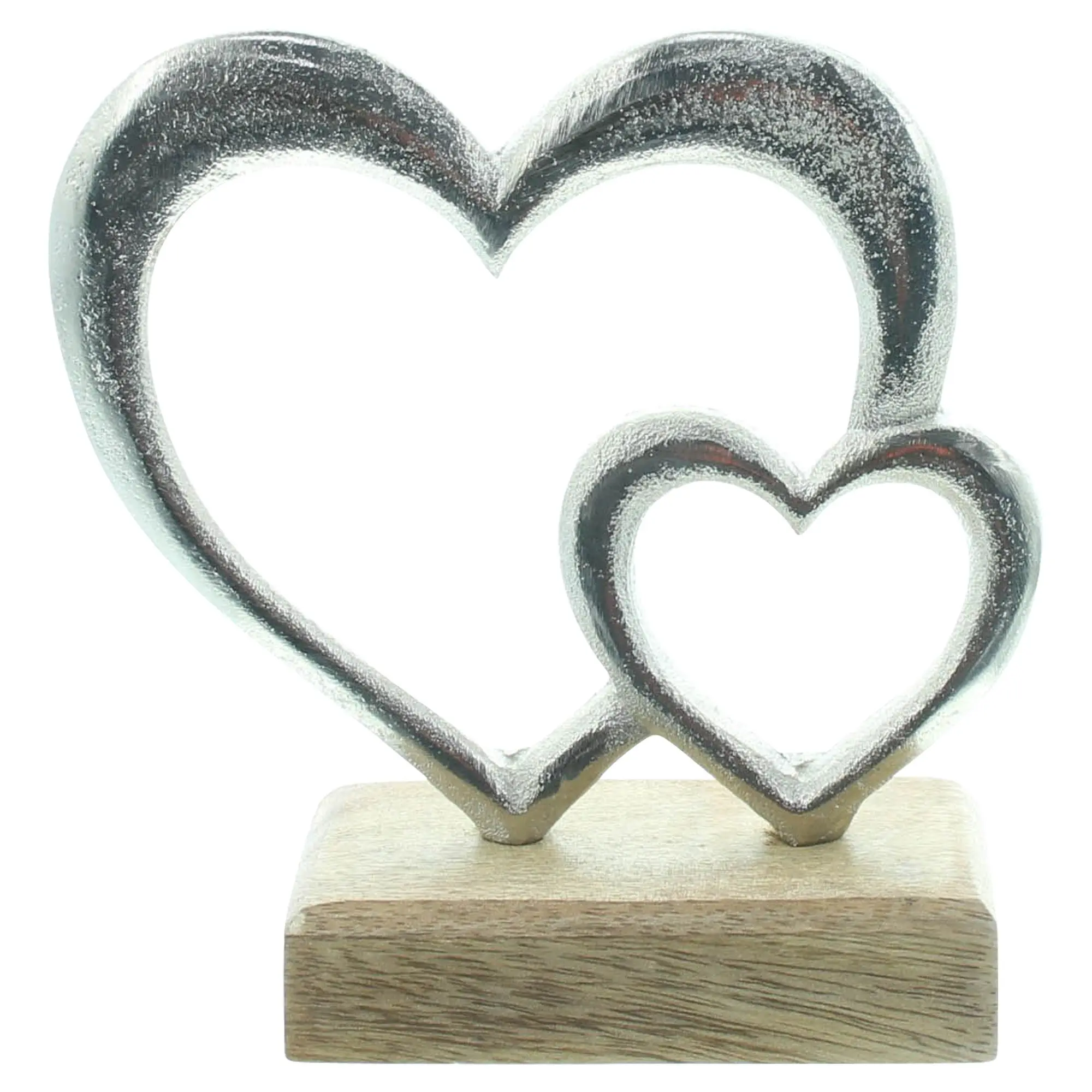 Herz-Deko "Silber"  im Frank Flechtwaren Online Shop für Herzflattern kaufen