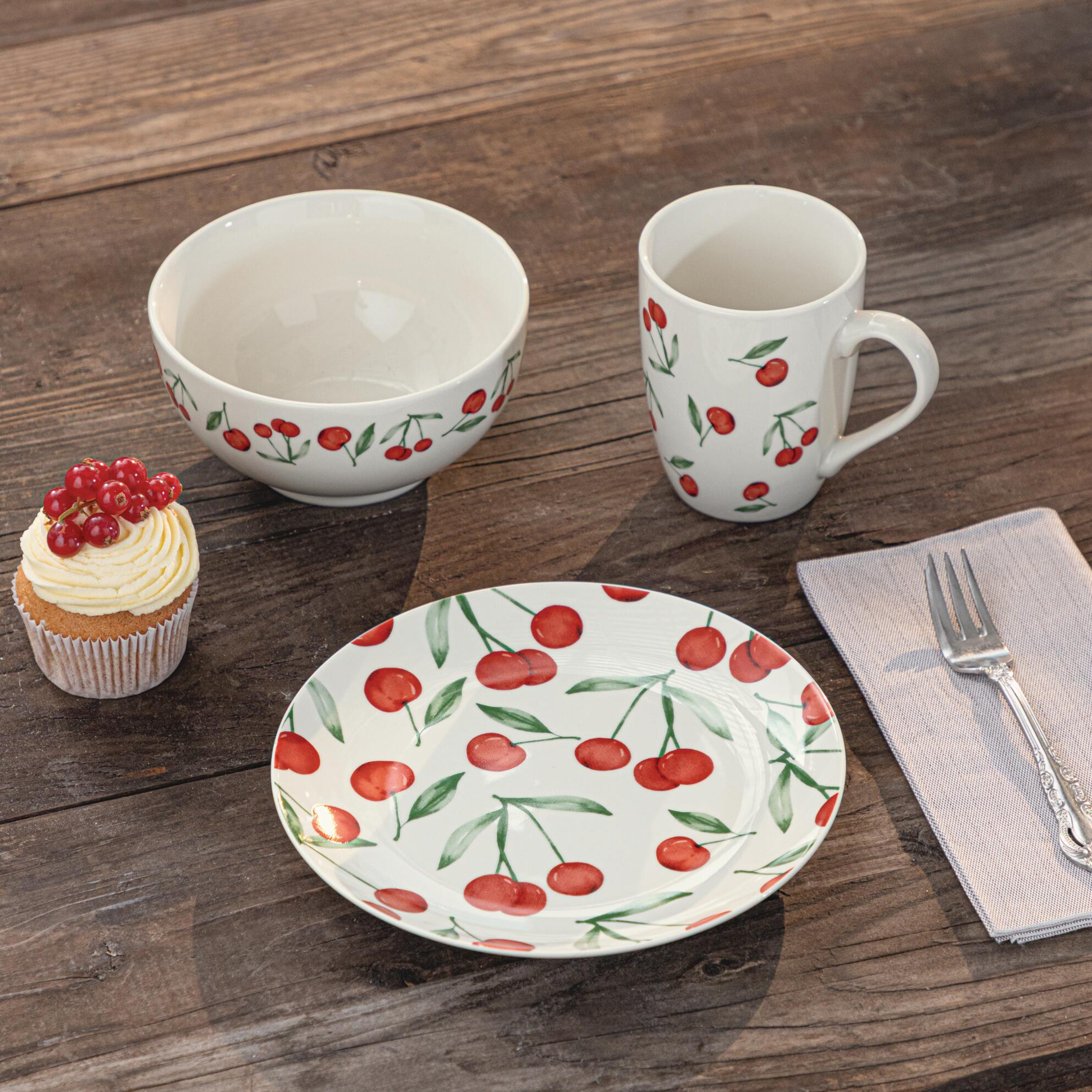 Kuchenteller "Kirschgenuss", 2er Set  im Frank Flechtwaren Online Shop für Küche kaufen