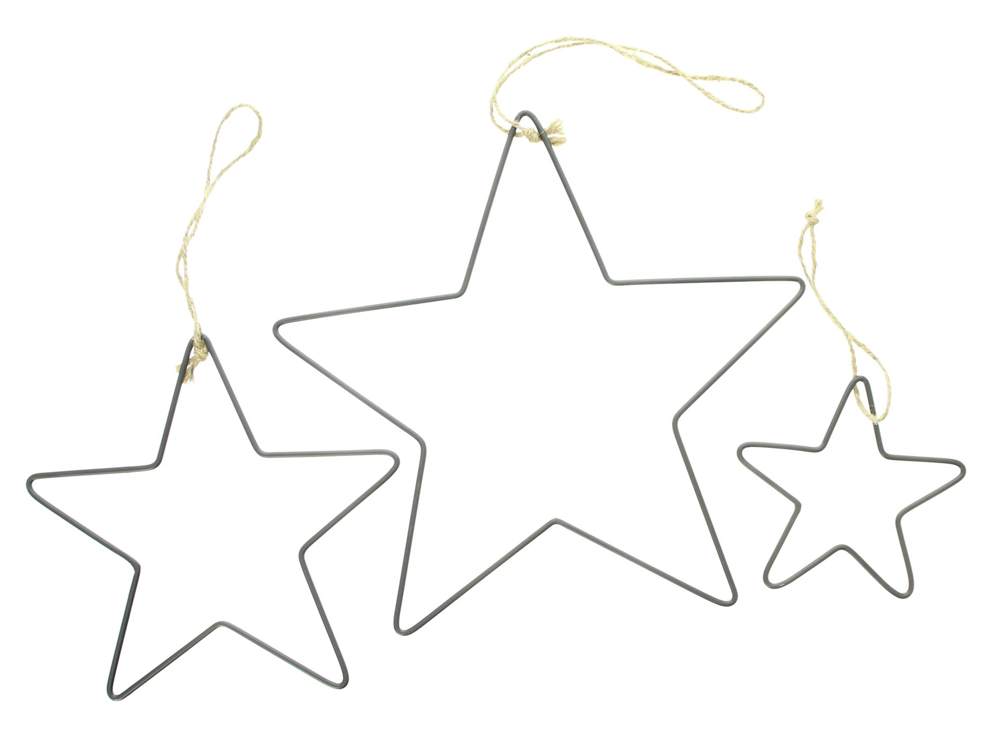 Hänger "Stern", 3er Set  im Frank Flechtwaren Online Shop für Weihnachten kaufen