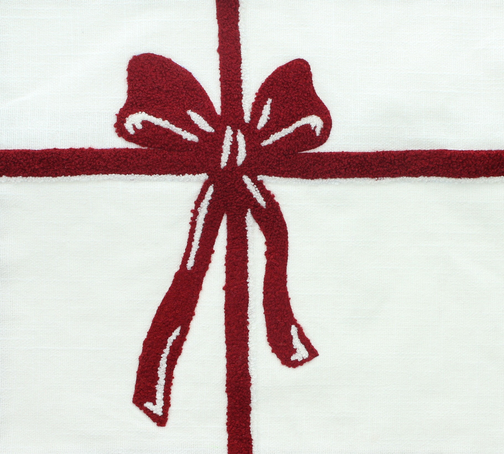 Kissenhülle "Rote Schleife"  im Frank Flechtwaren Online Shop für Kissen &amp; Kissenhüllen kaufen