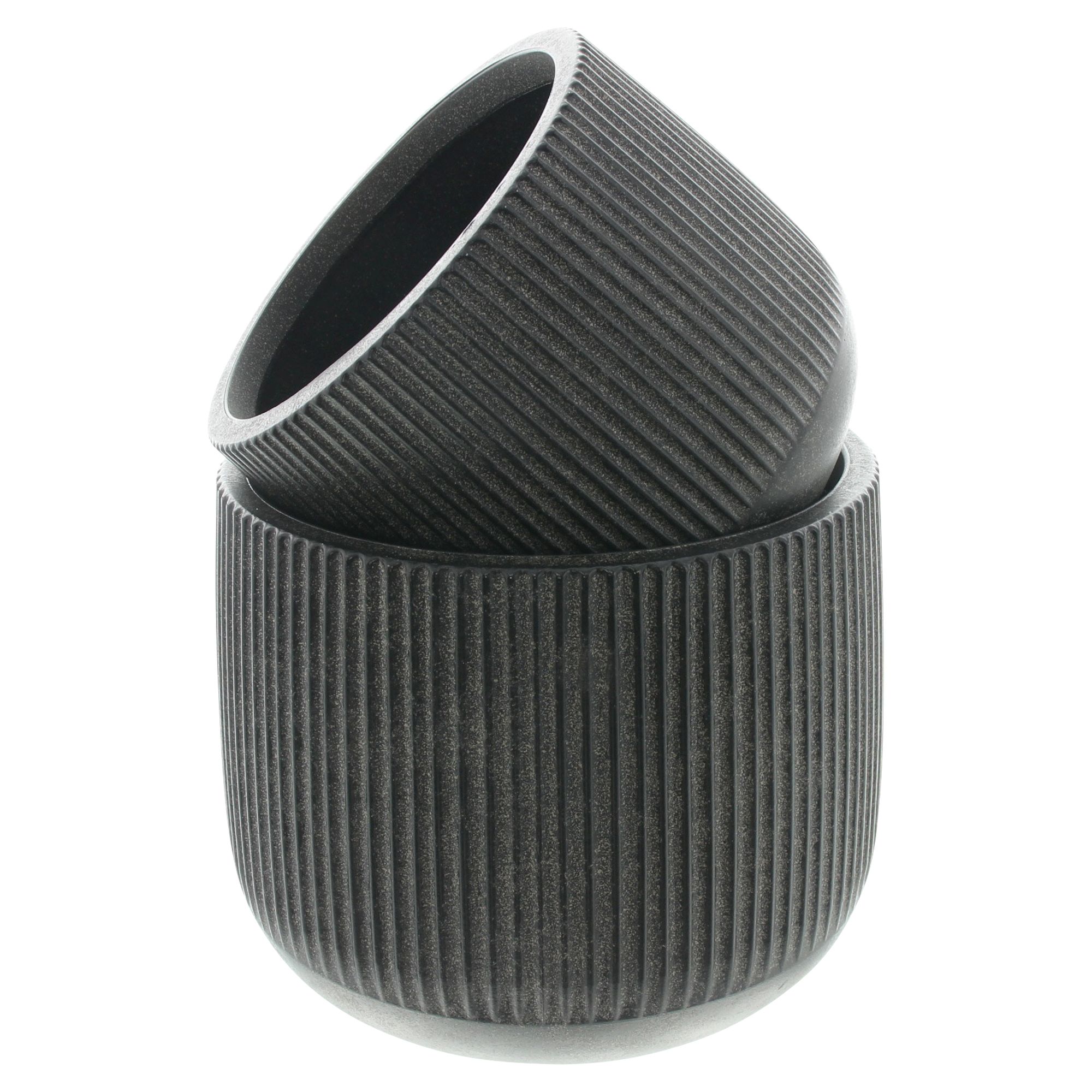 Übertopf "Rillen", 2er Set  im Frank Flechtwaren Online Shop für Übertöpfe kaufen