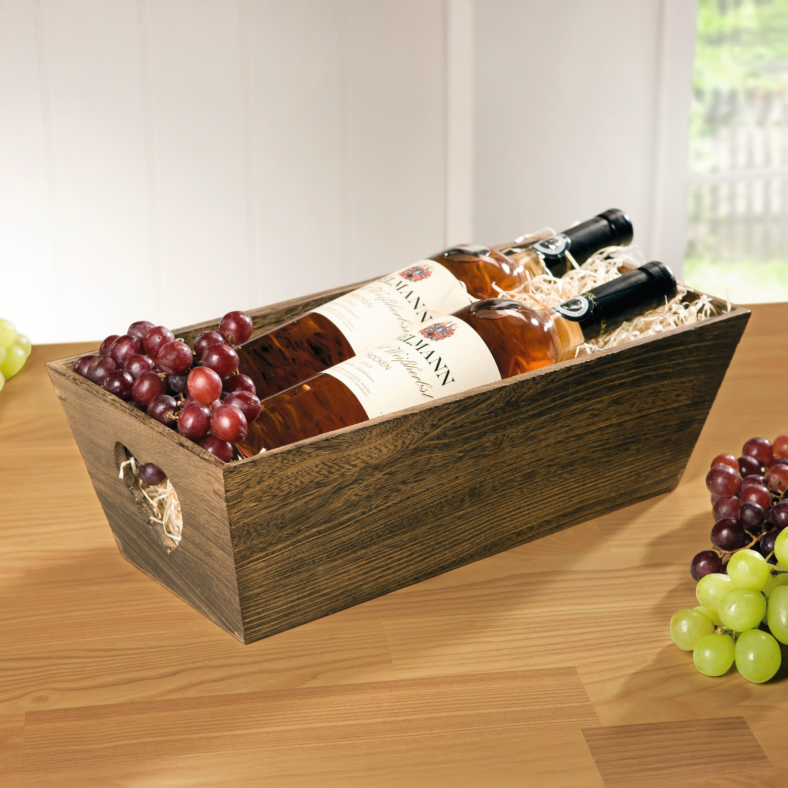 Holzkiste "Herz", braun  im Frank Flechtwaren Online Shop kaufen
