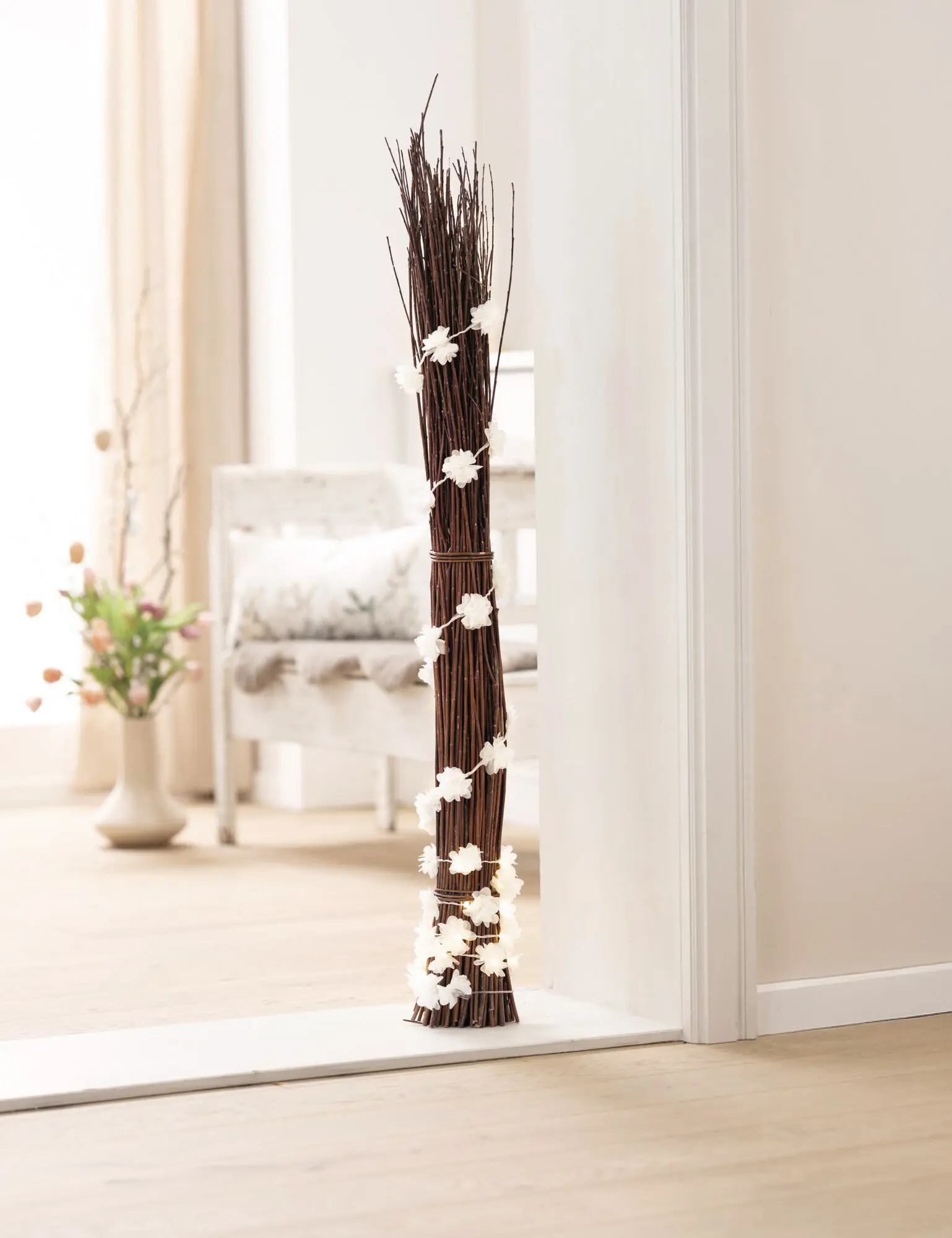 LED-Lichterkette "White Blossom", 2er Set  im Frank Flechtwaren Online Shop für LED-Lichterketten kaufen