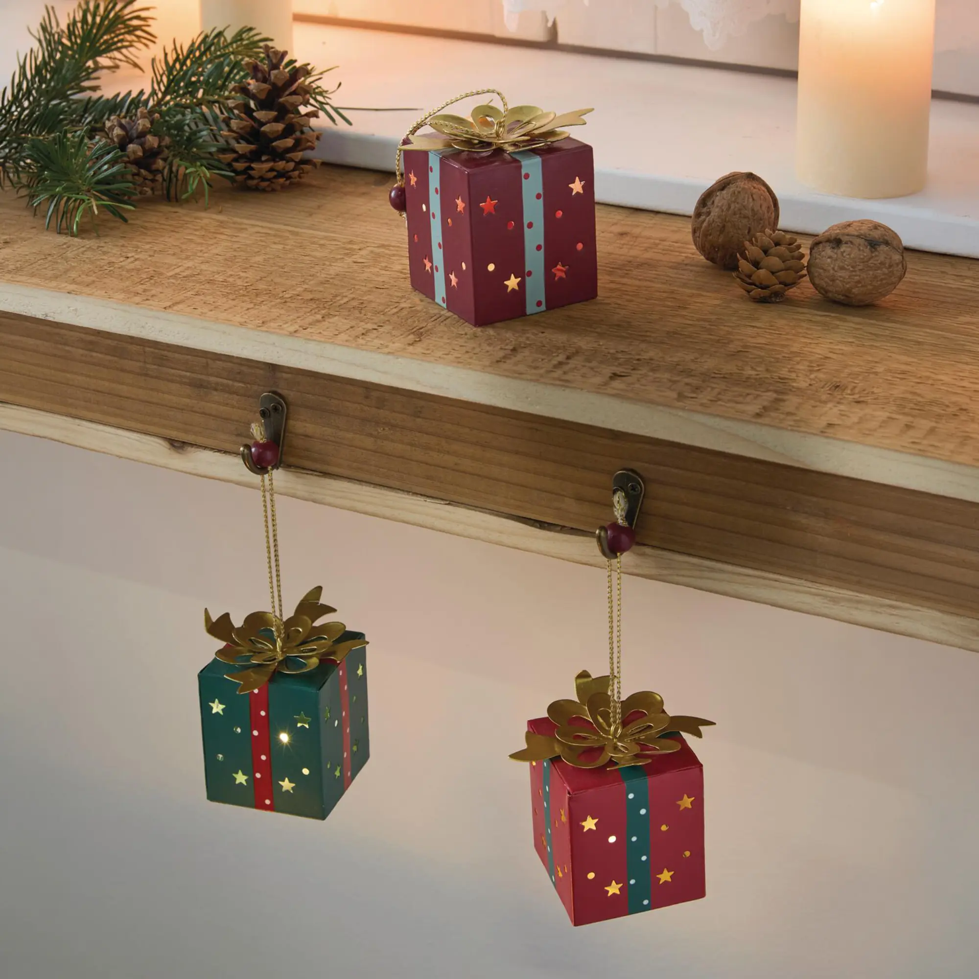 LED-Hänger "Geschenk", 3er Set  im Frank Flechtwaren Online Shop kaufen