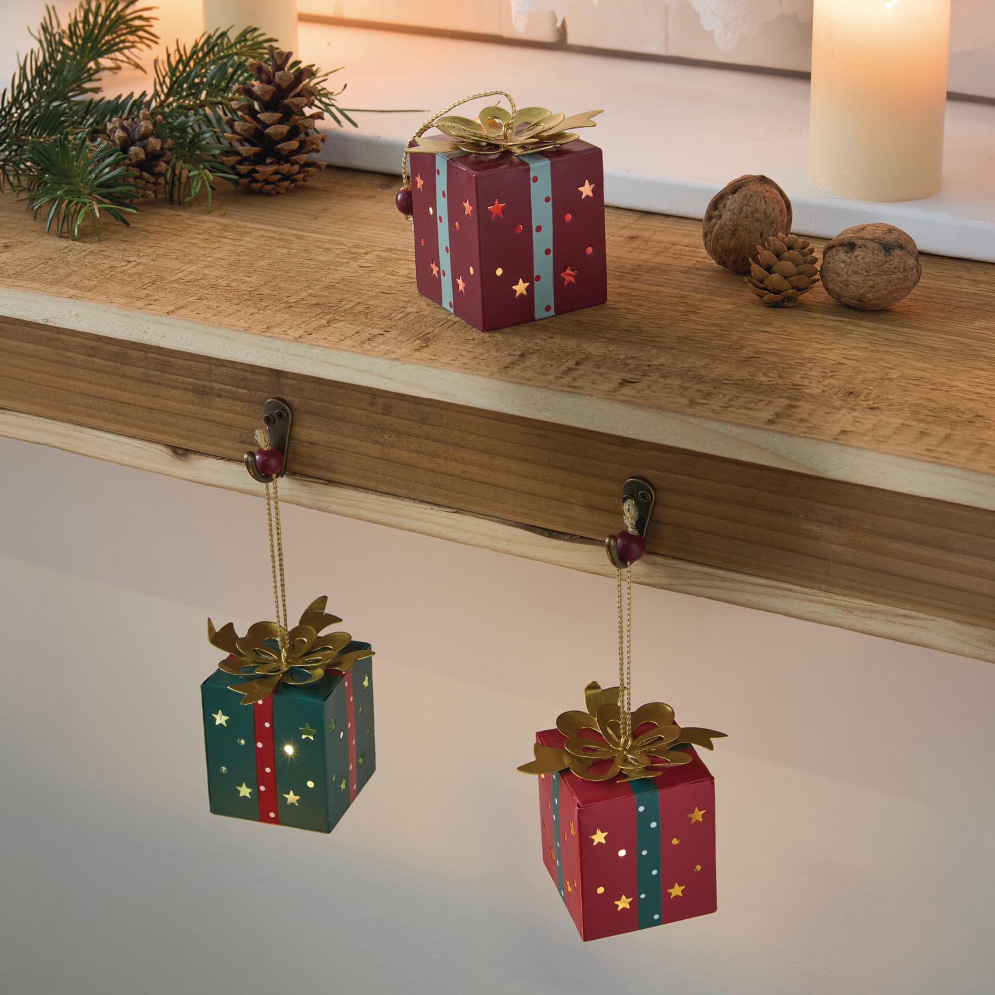 LED-Hänger "Geschenk", 3er Set  im Frank Flechtwaren Online Shop kaufen