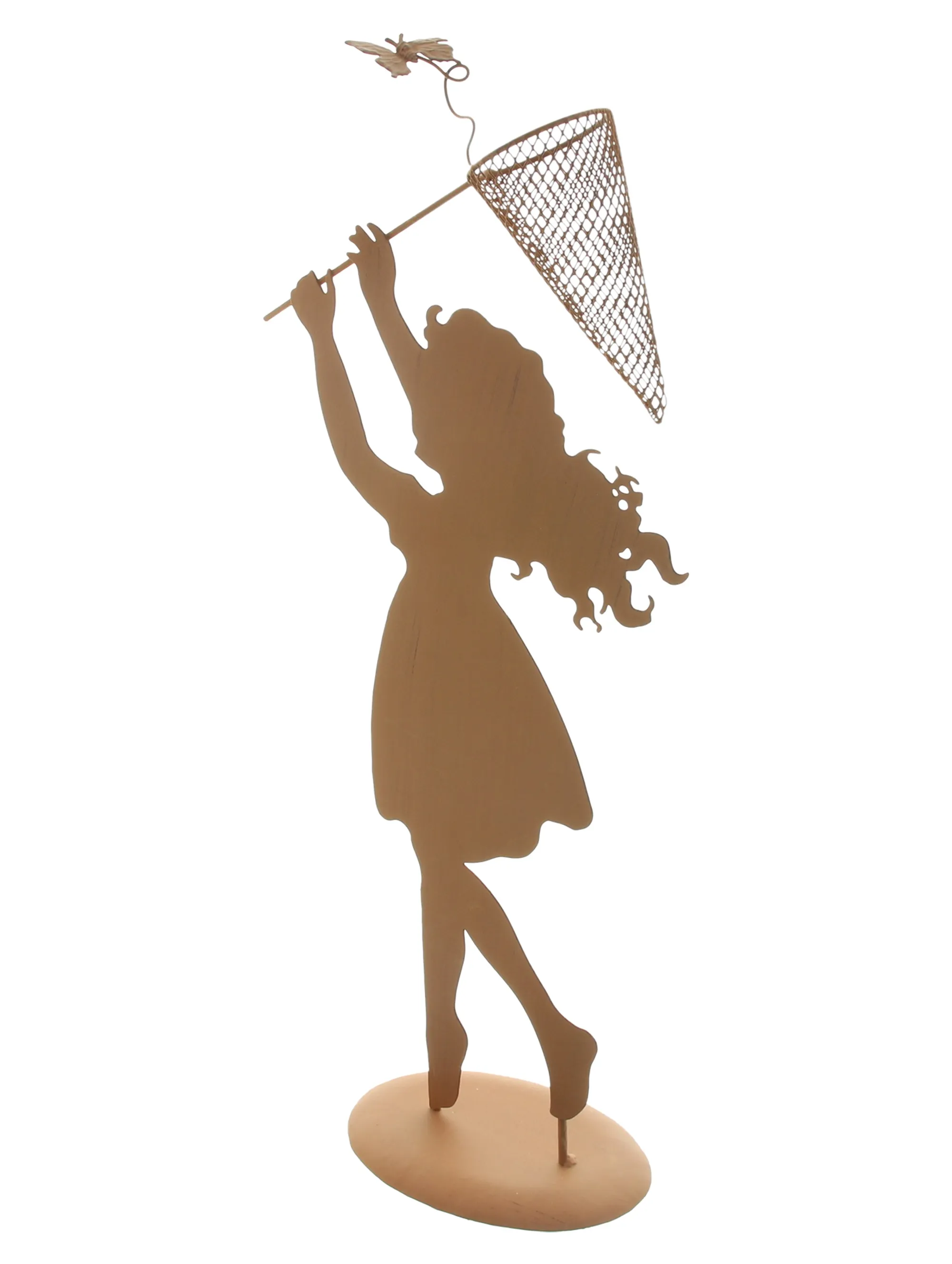 Figur "Mädchen mit Netz"  im Frank Flechtwaren Online Shop für Bunter Ostergarten kaufen