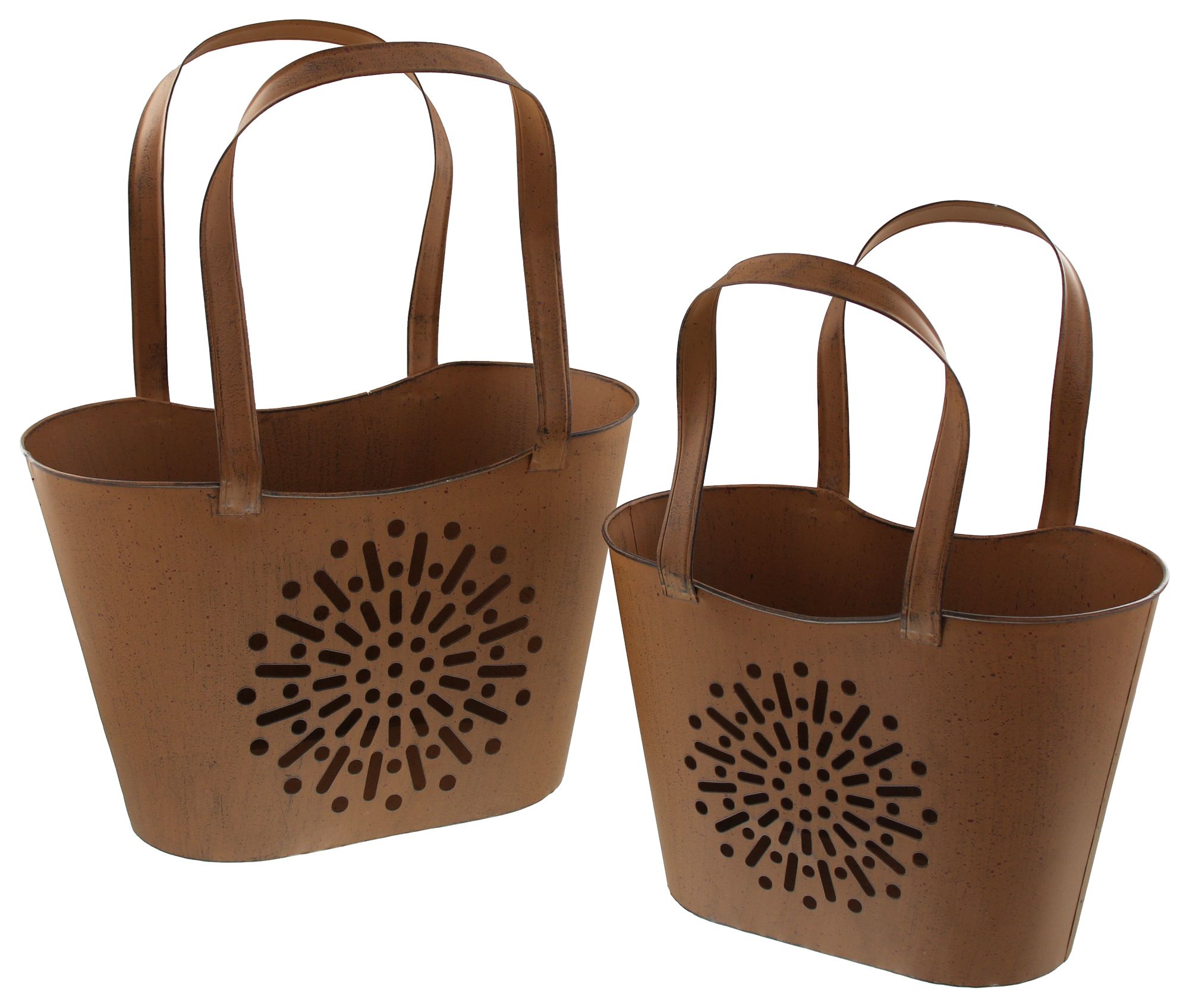 Metalldeko "Tasche", 2er Set im Frank Flechtwaren Online Shop für Übertöpfe kaufen Metalldeko "Tasche", 2er Set im Frank Flechtwaren Online Shop für Übertöpfe kaufen