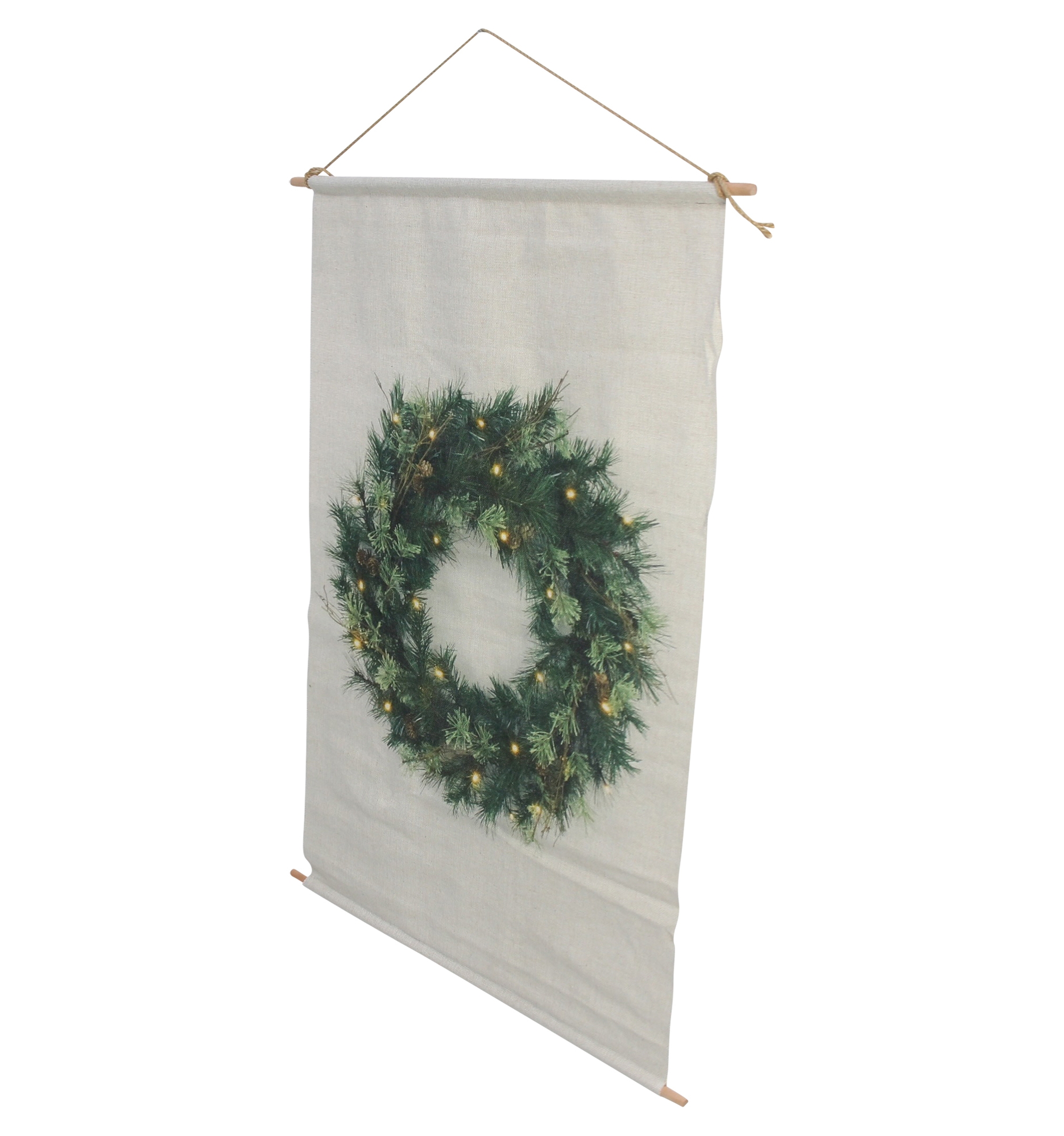 LED-Wanddeko "Weihnachtskranz"  im Frank Flechtwaren Online Shop für Wanddeko kaufen