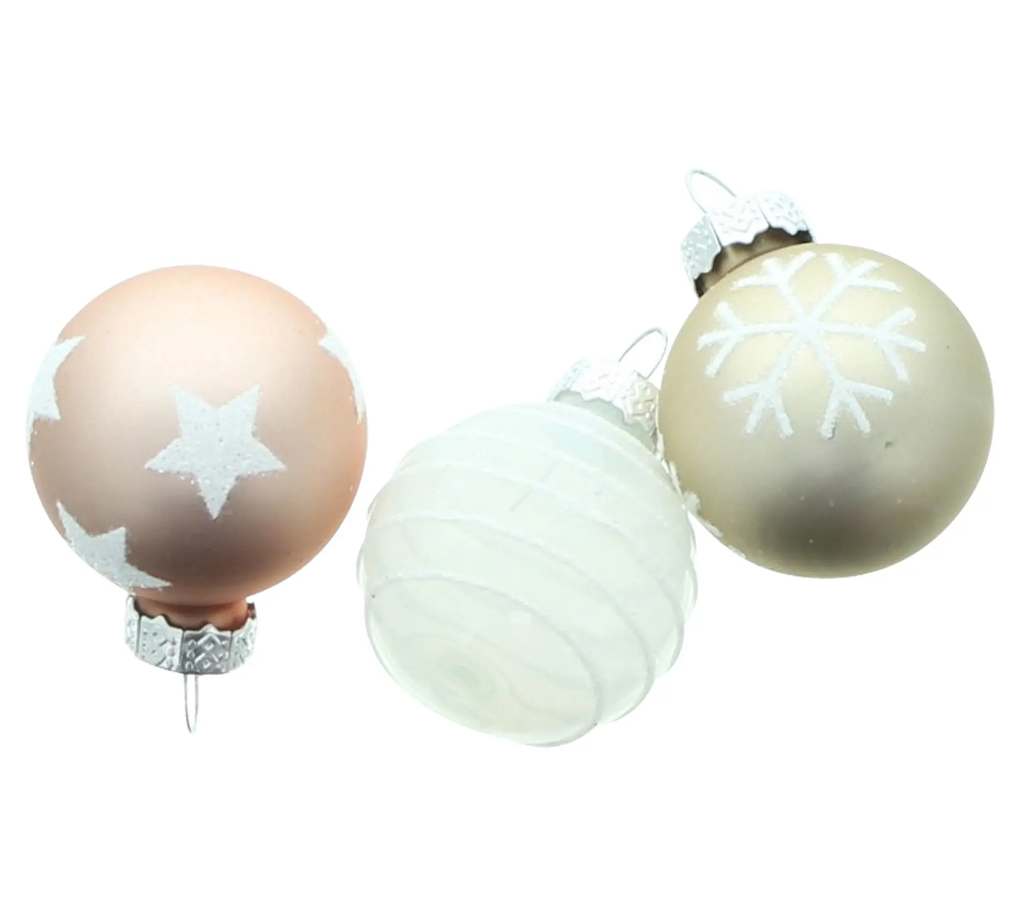 Christbaumschmuck "Stern &amp; Schneeflocke", 27er Set  im Frank Flechtwaren Online Shop für Weihnachtliche Dekokugeln kaufen