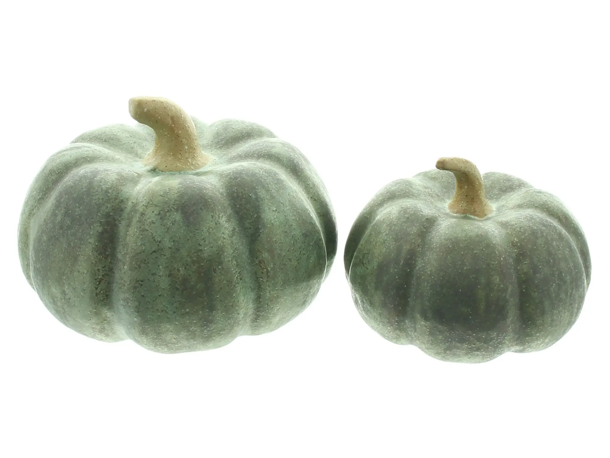 Deko-Kürbis "Antik Green", 2er Set  im Frank Flechtwaren Online Shop für Dekokürbisse kaufen
