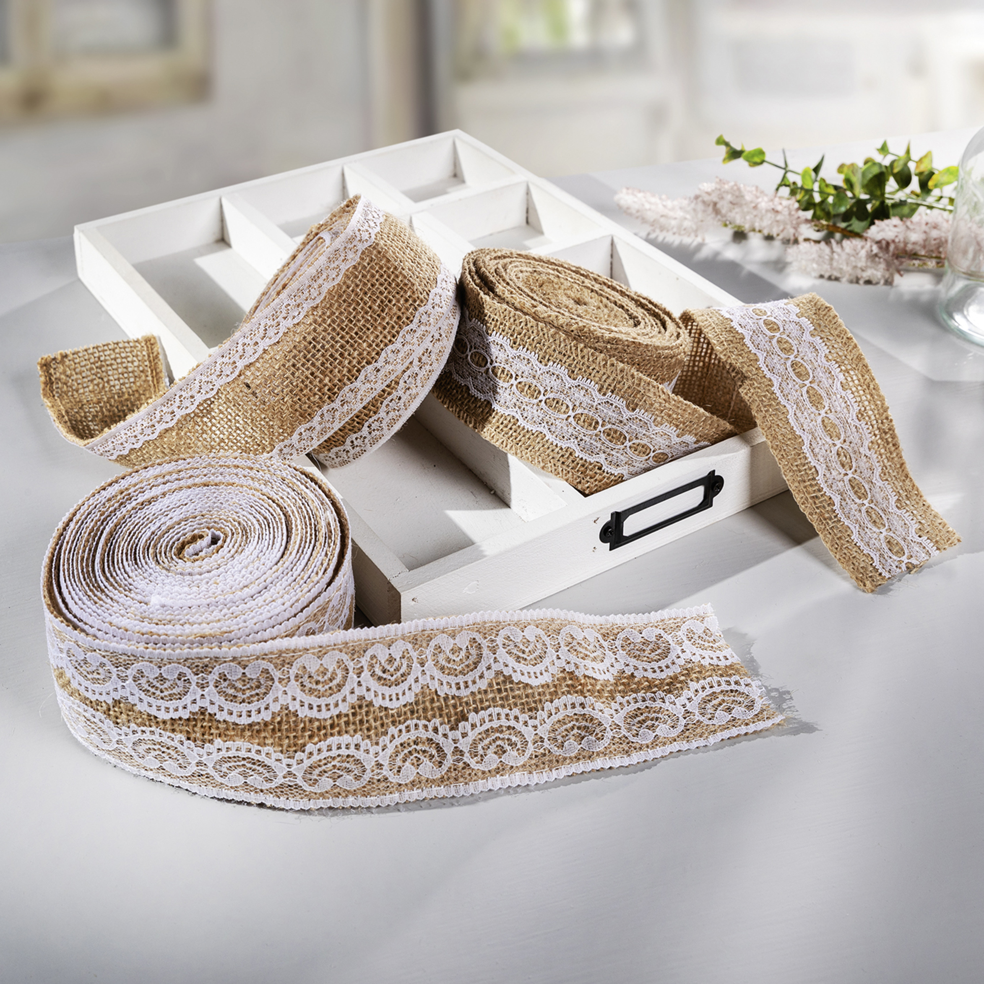 Juteband "Nostalgie", 3er Set  im Frank Flechtwaren Online Shop kaufen