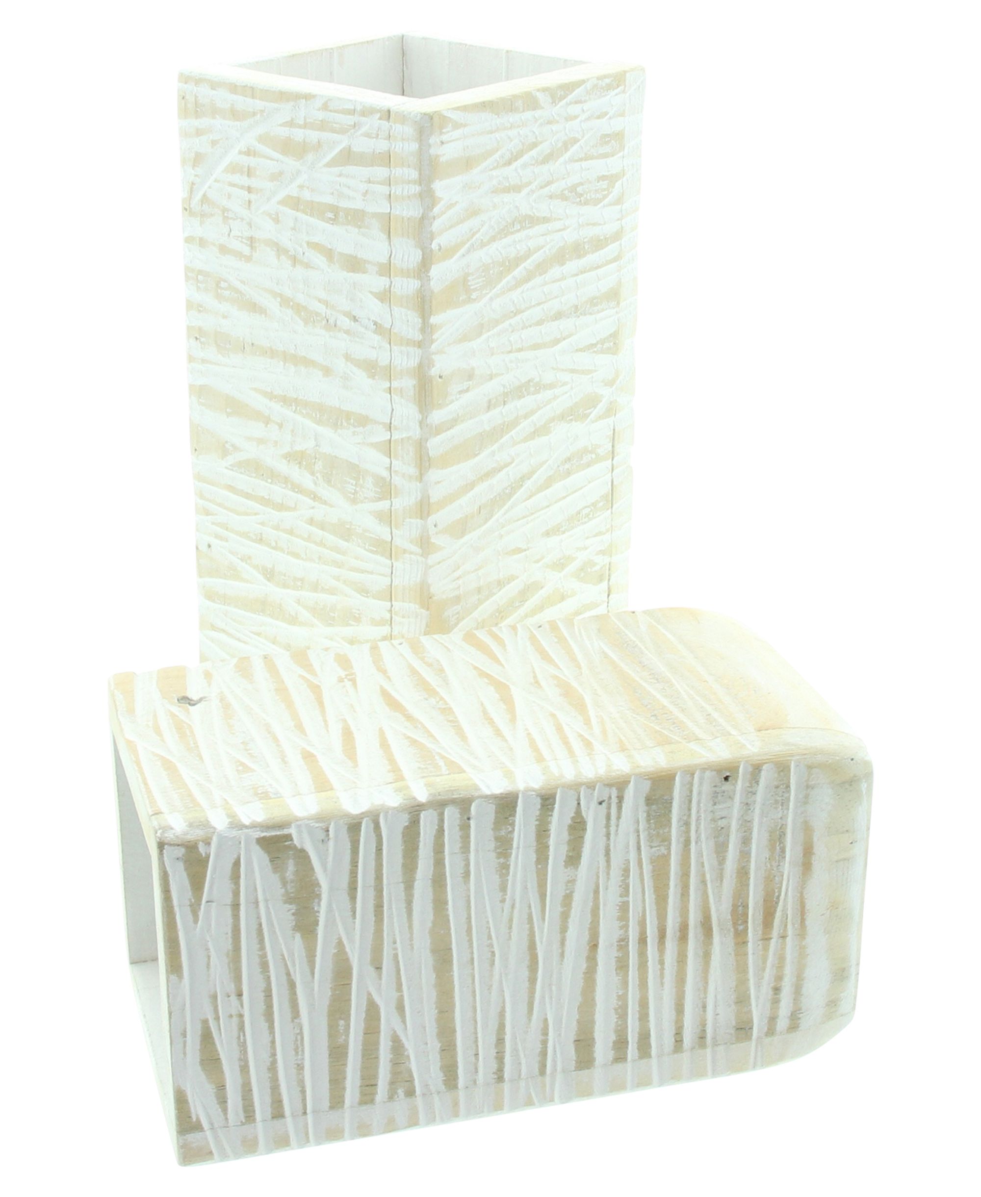 Dekovase "White Shabby", 2er Set im Frank Flechtwaren Online Shop für Deko kaufen Dekovase "White Shabby", 2er Set im Frank Flechtwaren Online Shop für Deko kaufen