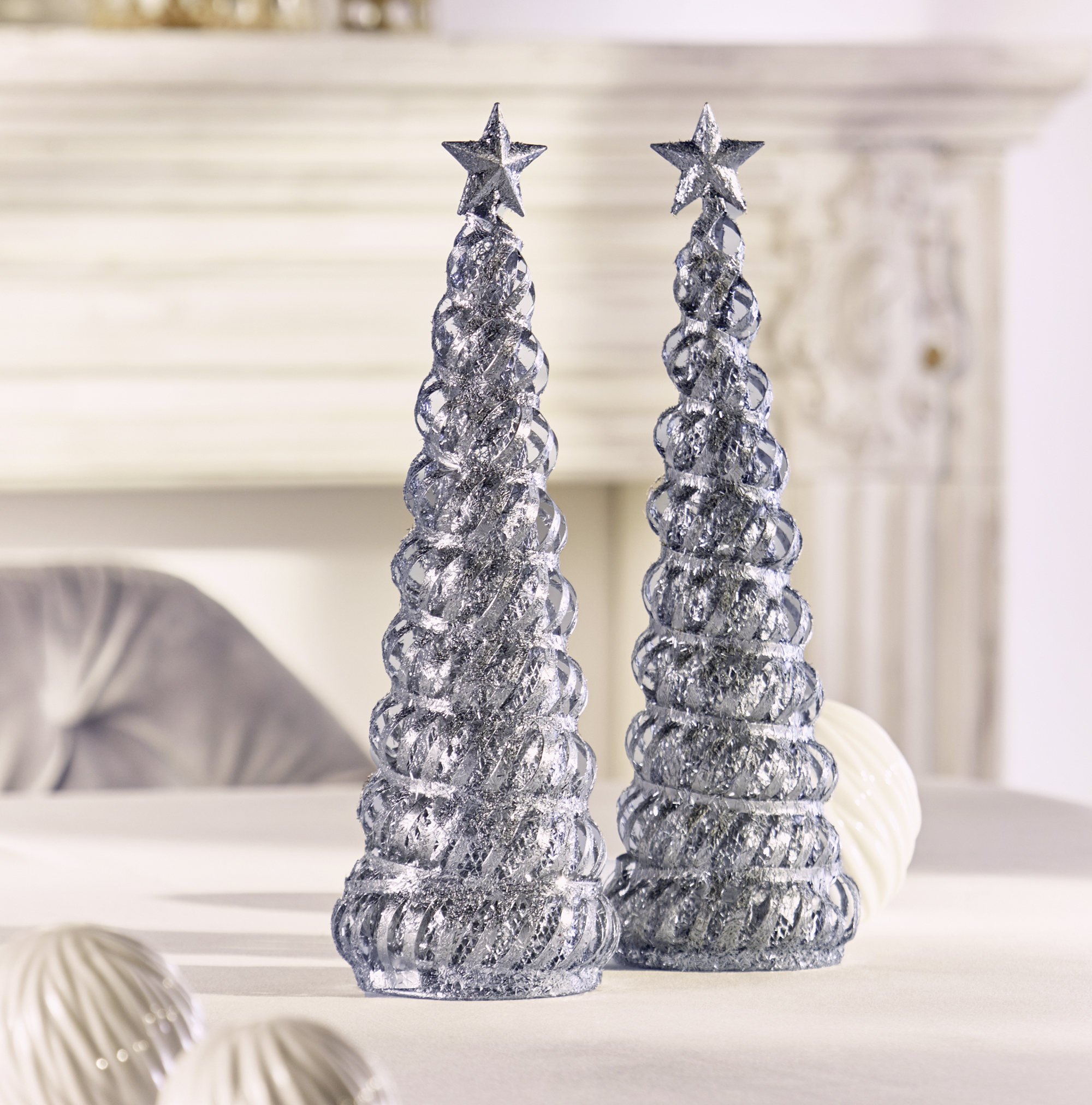 Tanne "Silbersternchen", 2er Set  im Frank Flechtwaren Online Shop kaufen
