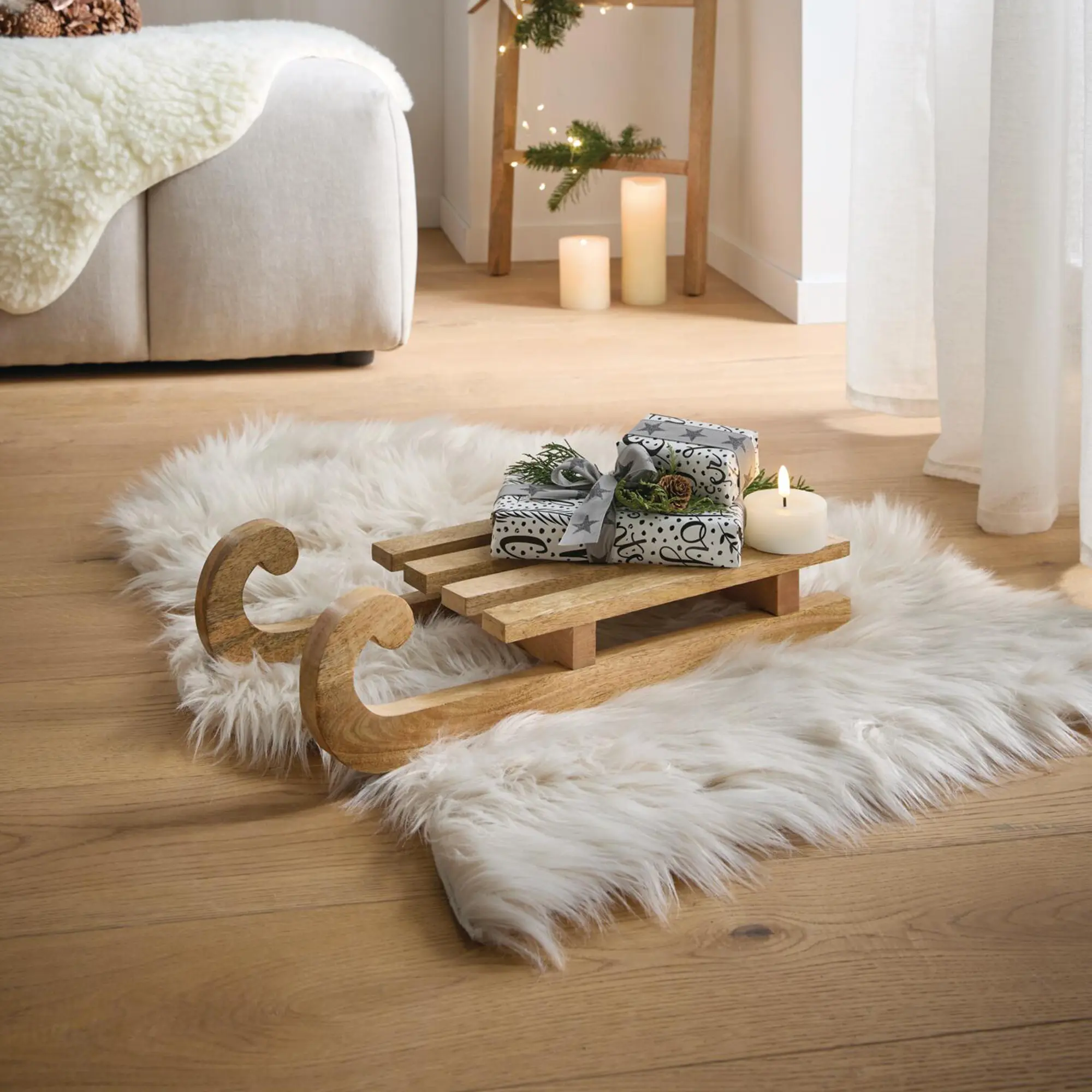 Deko-Schlitten "Mini"  im Frank Flechtwaren Online Shop kaufen