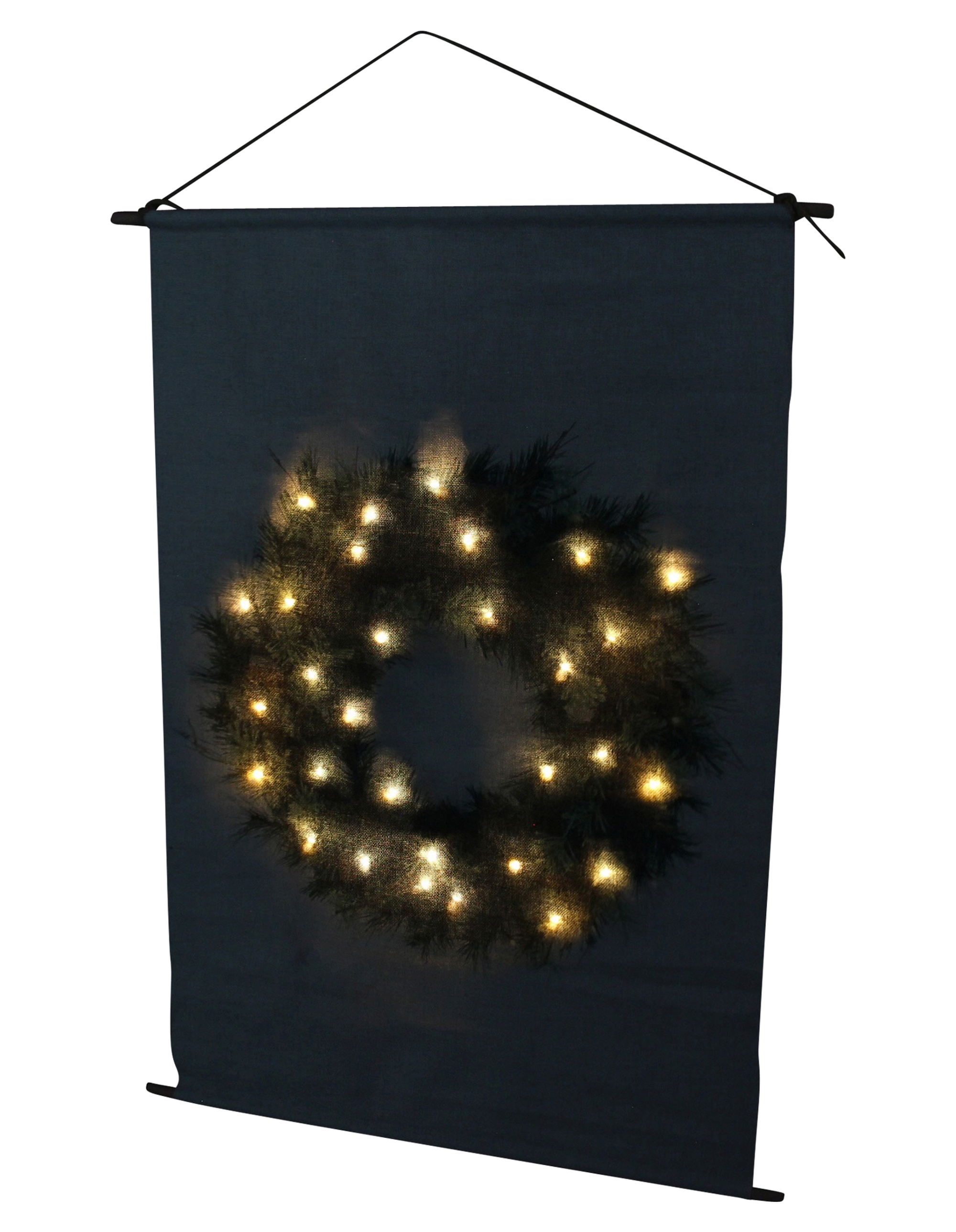 LED-Wanddeko "Weihnachtskranz"  im Frank Flechtwaren Online Shop für Wanddeko kaufen