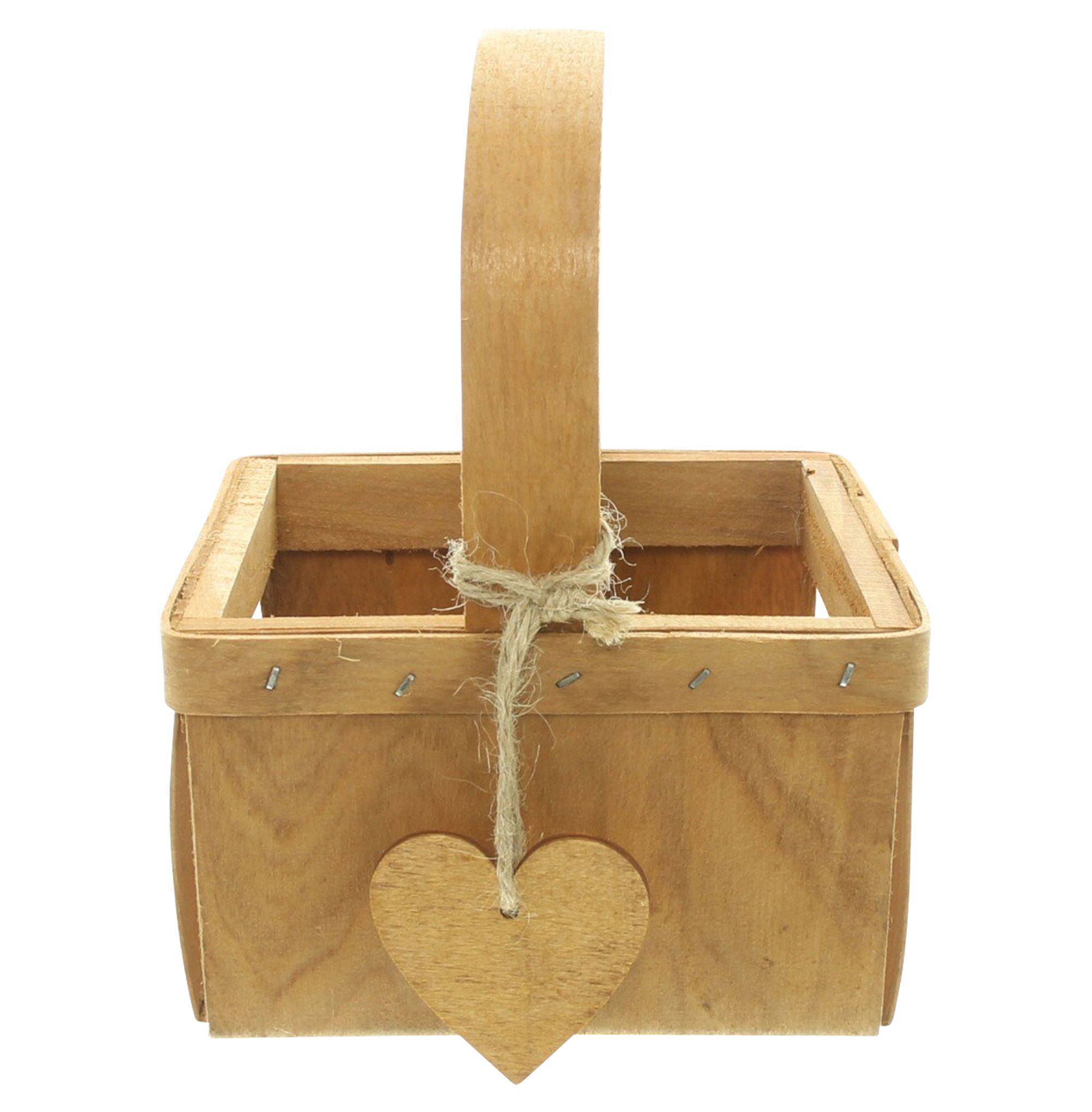 Bügelkorb "Herzchen", klein  im Frank Flechtwaren Online Shop für Spankörbe kaufen