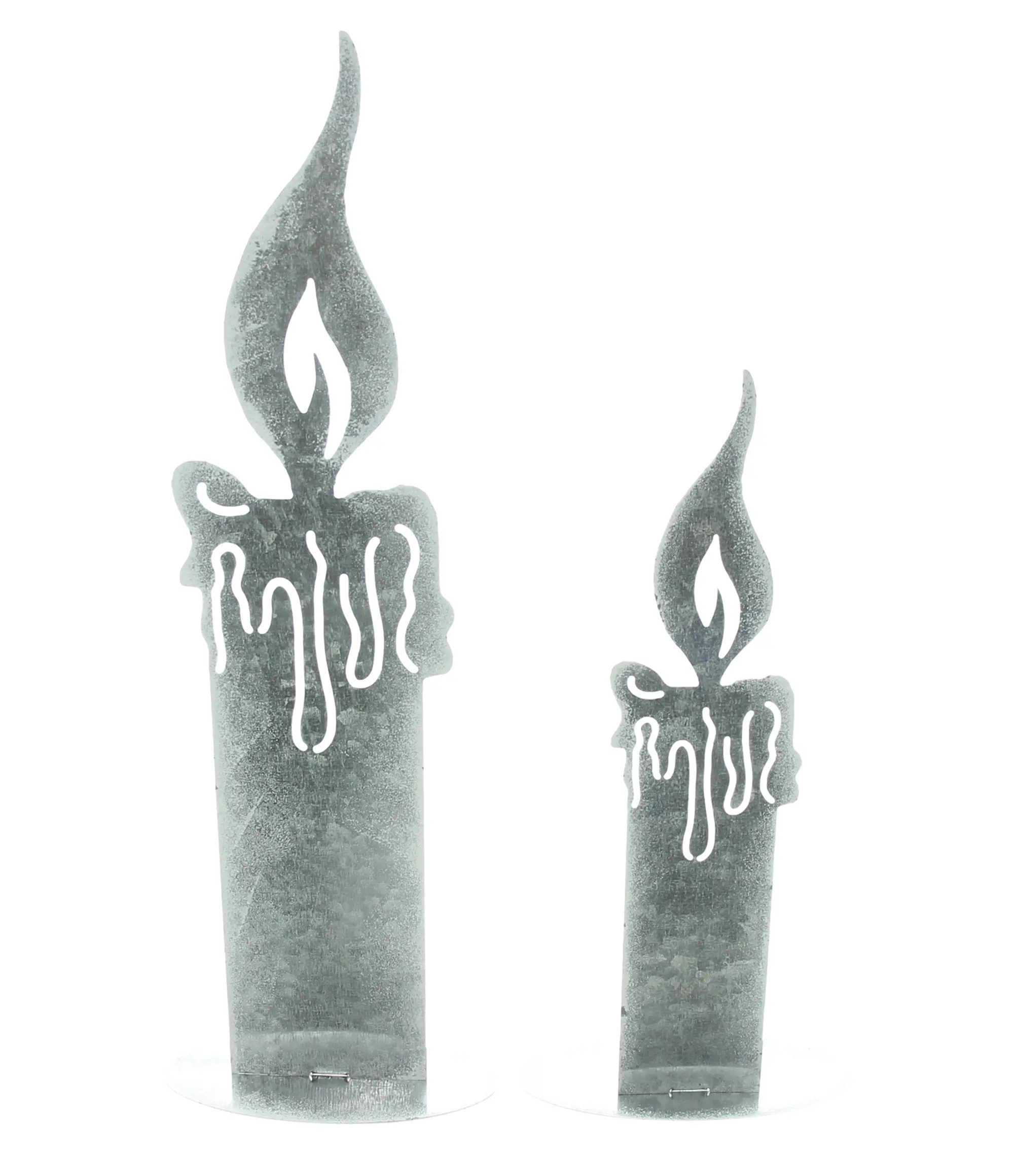 Kerze "Silber", 2er Set  im Frank Flechtwaren Online Shop kaufen