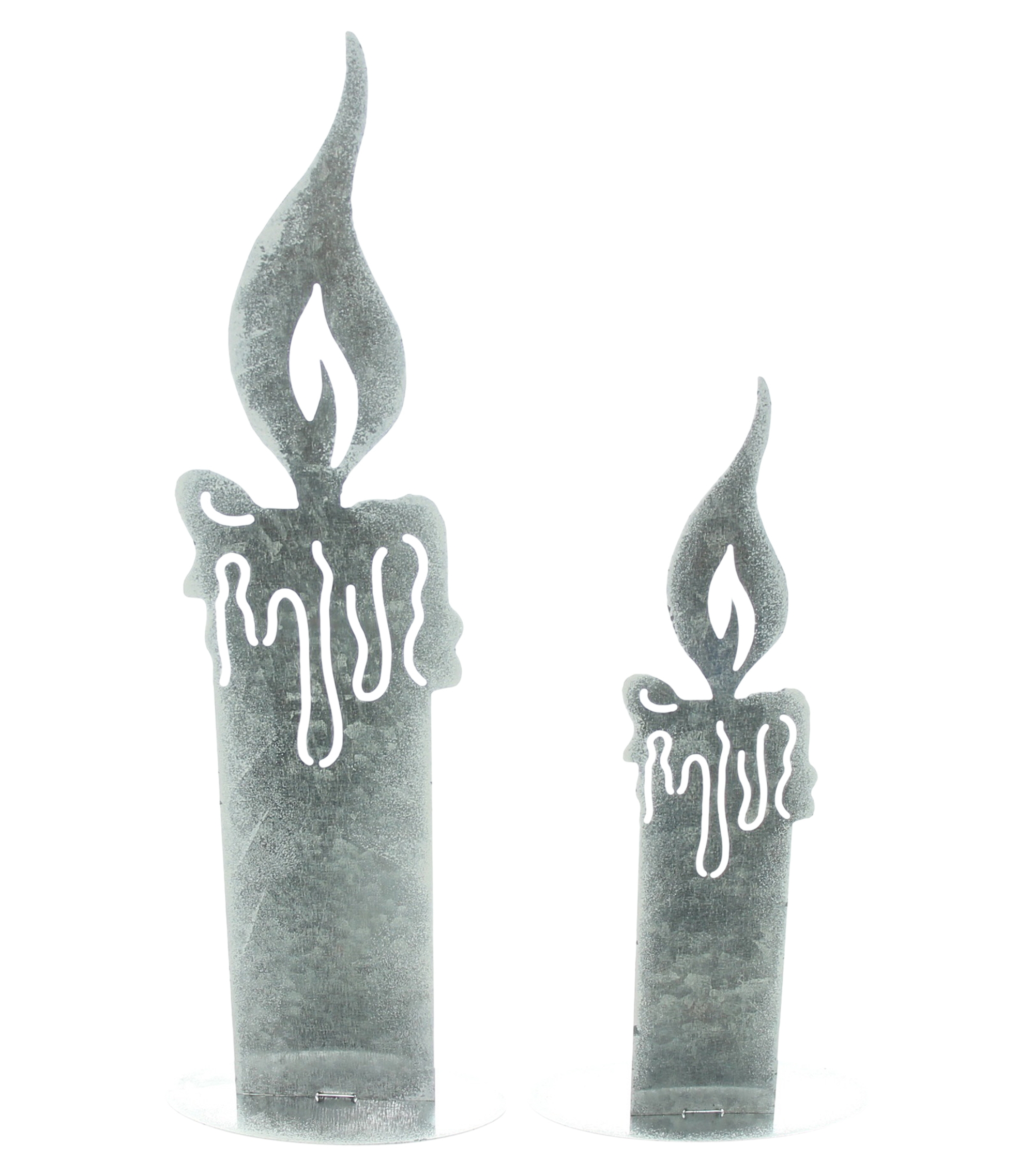 Kerze "Silber", 2er Set  im Frank Flechtwaren Online Shop kaufen