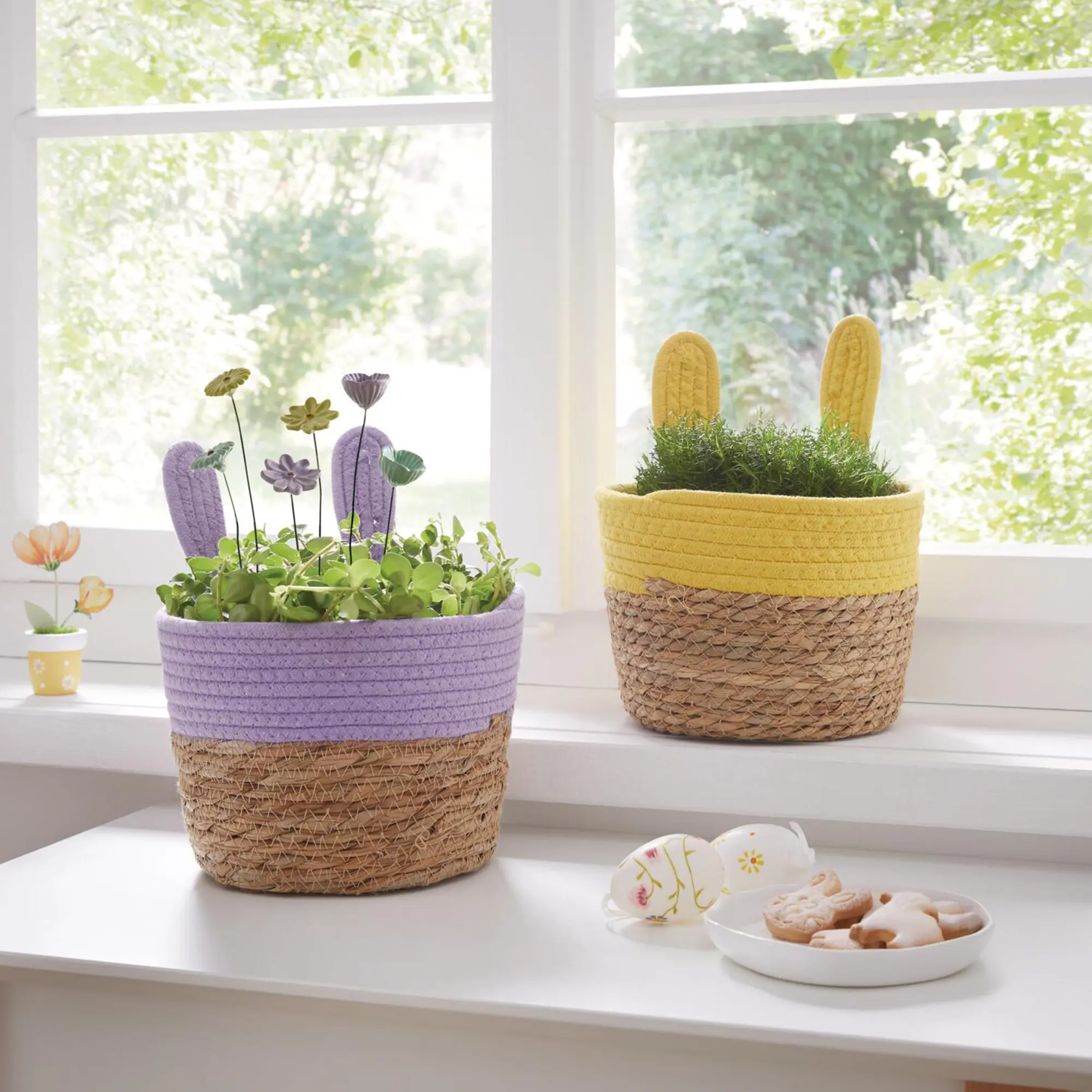 Osterkorb "Hasenöhrchen", 2er Set  im Frank Flechtwaren Online Shop kaufen
