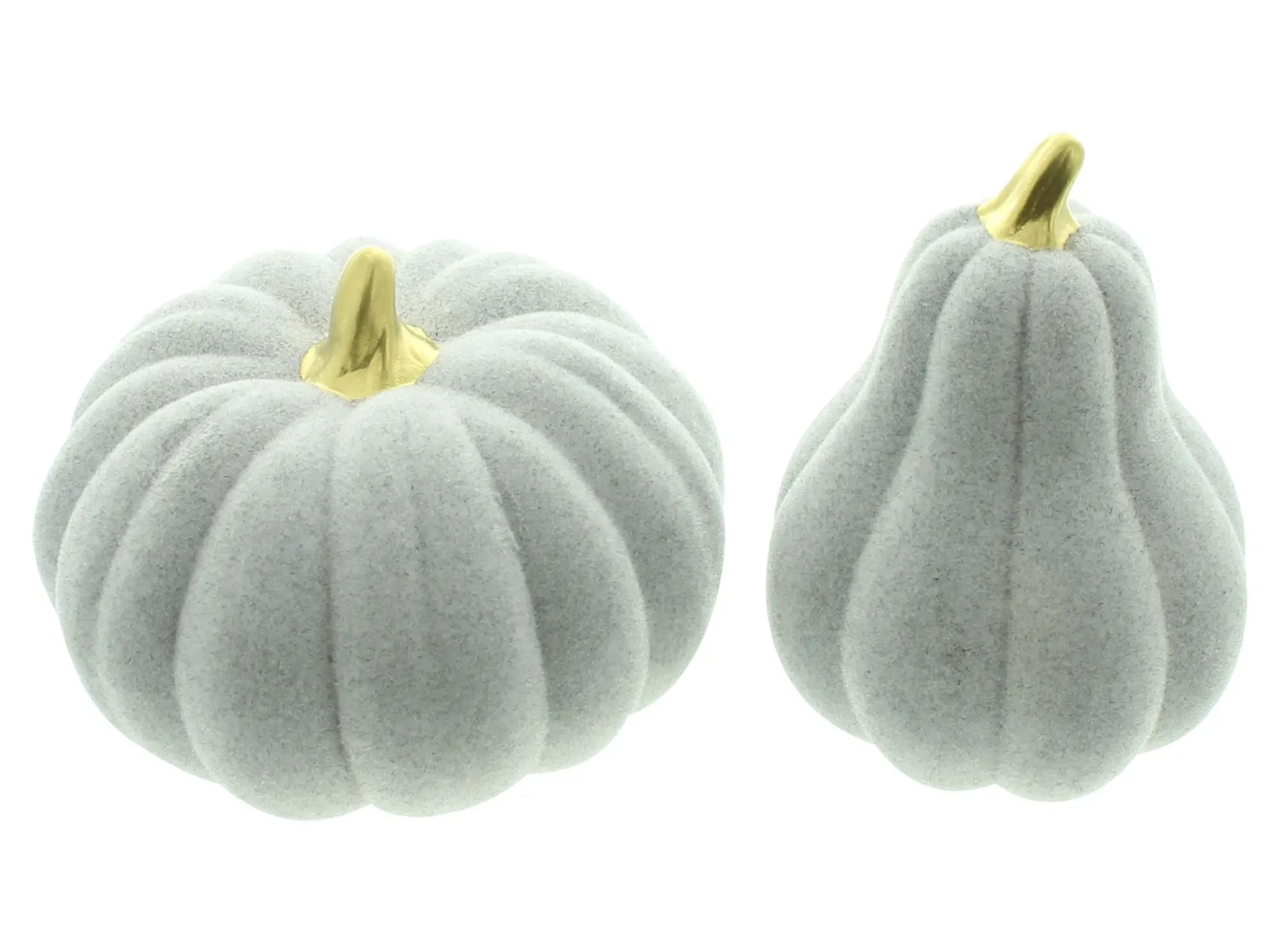 Kürbis "Grau", 2er Set  im Frank Flechtwaren Online Shop für Dekokürbisse kaufen
