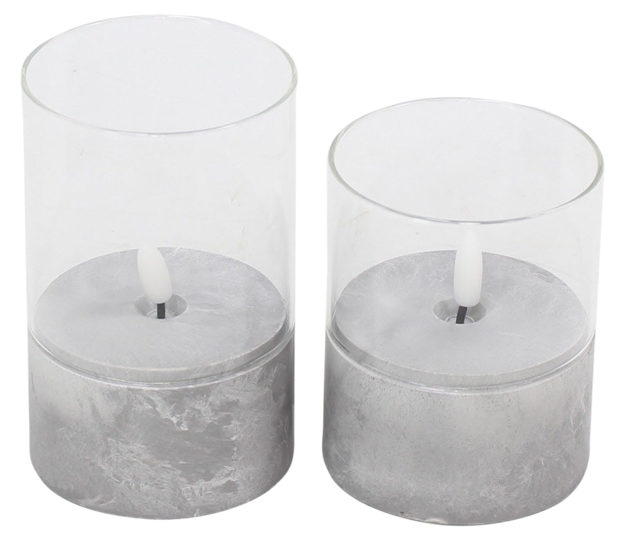 LED-Teelicht "Beton-Optik", 2er Set  im Frank Flechtwaren Online Shop für Kerzen &amp; LED-Kerzen kaufen