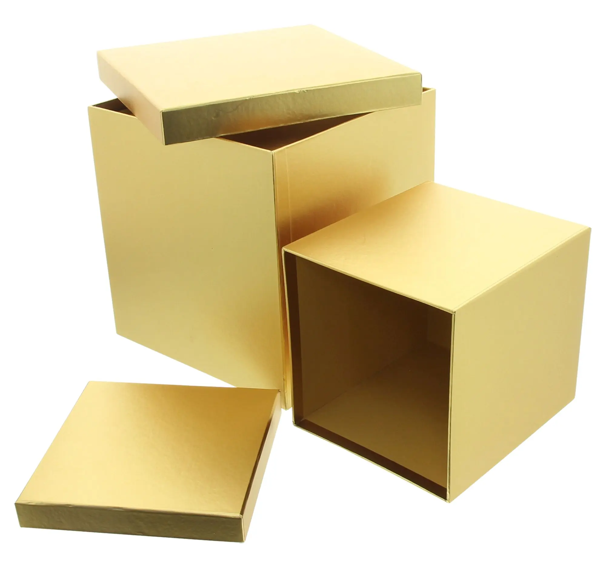 Geschenkbox "Goldschimmer", 3er Set  im Frank Flechtwaren Online Shop für Geschenkboxen kaufen