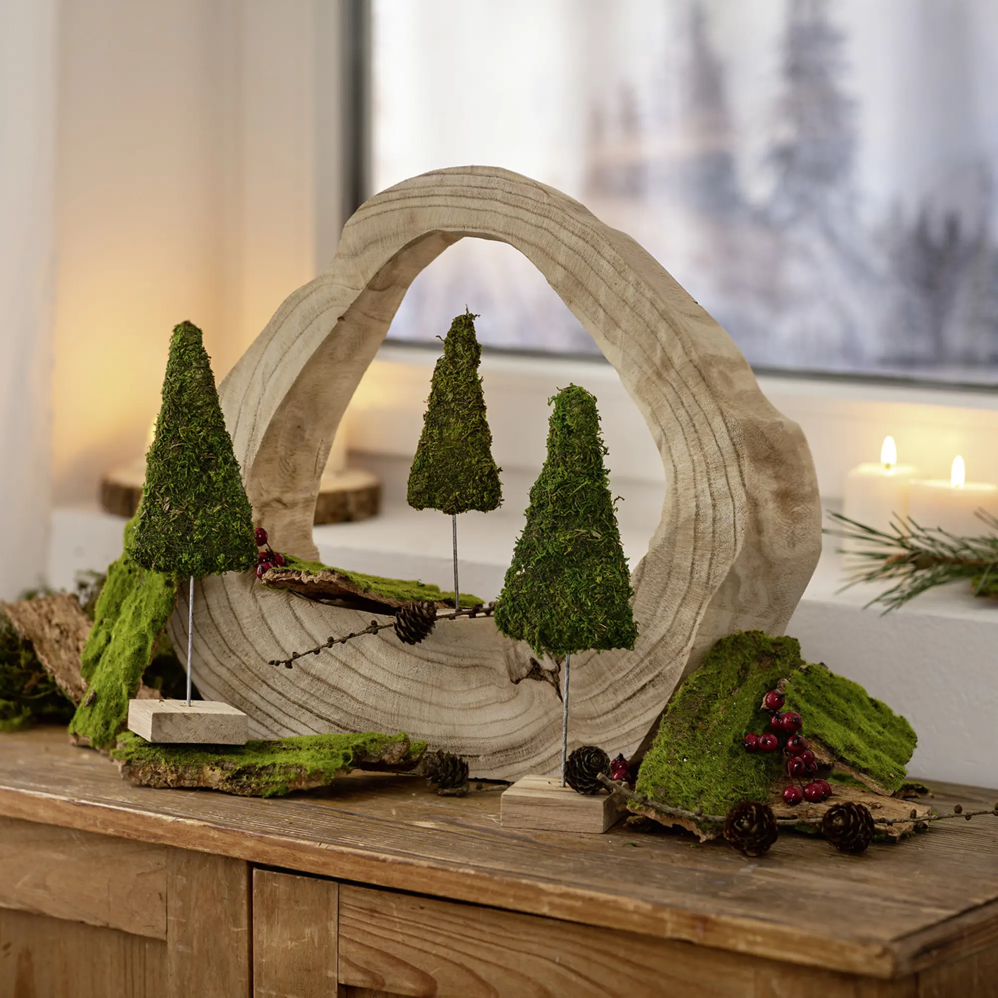 Holzdeko "Artwork"  im Frank Flechtwaren Online Shop für Wohnzimmer kaufen
