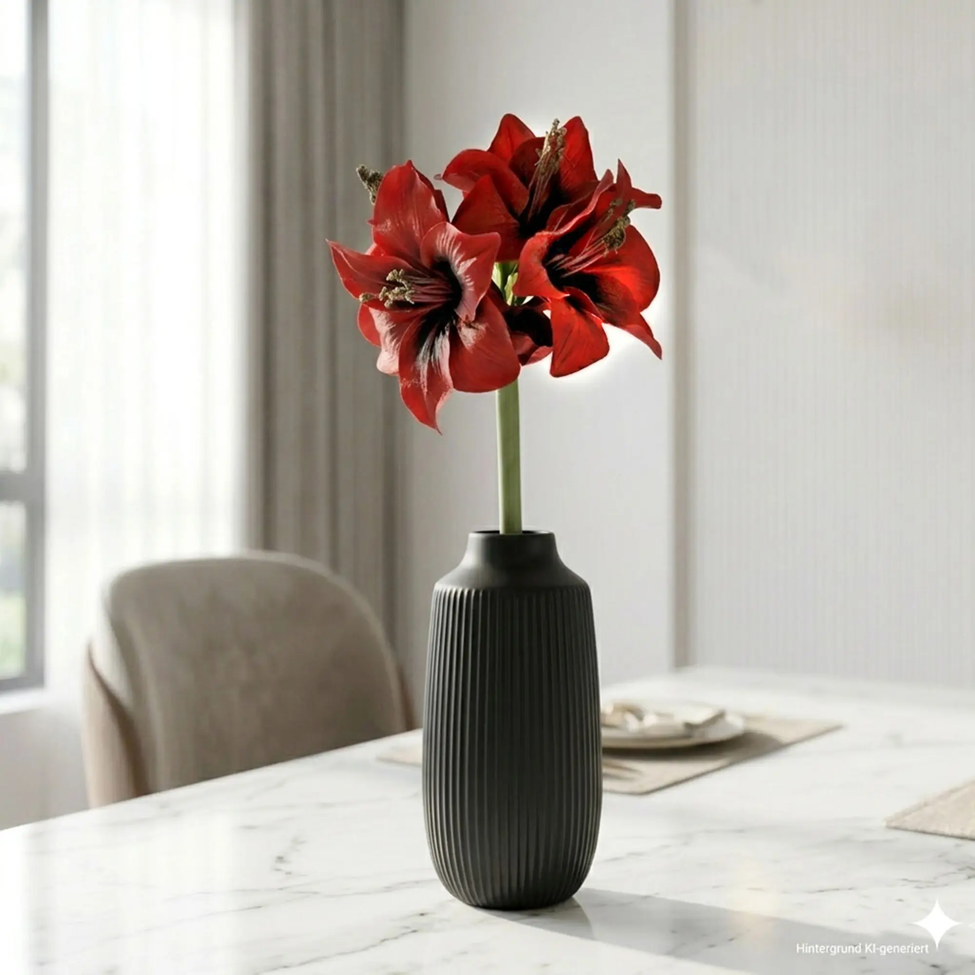 Kunstblume "Amaryllis", rot  im Frank Flechtwaren Online Shop kaufen