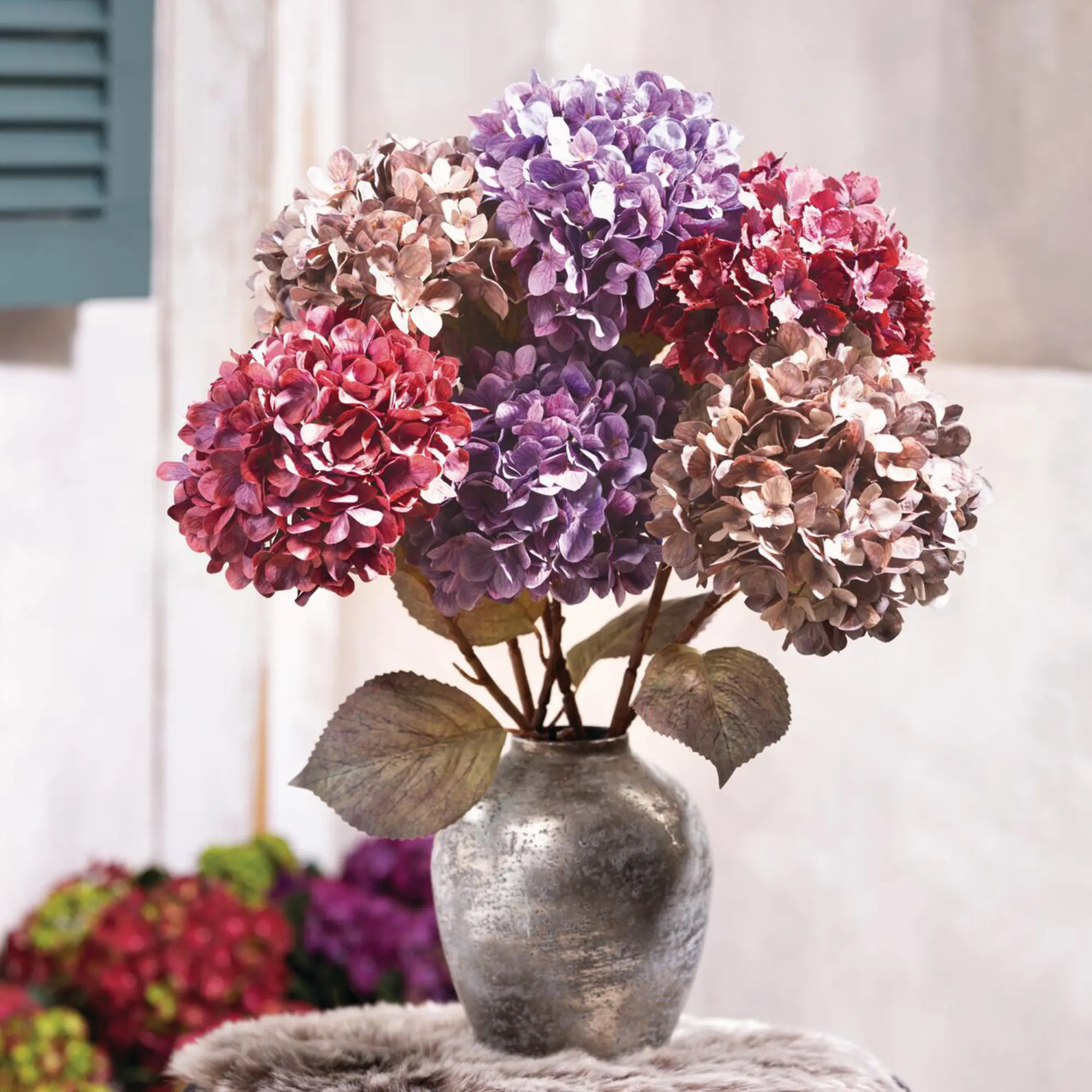 Kunstblume "Hortensien", 3er Set  im Frank Flechtwaren Online Shop kaufen