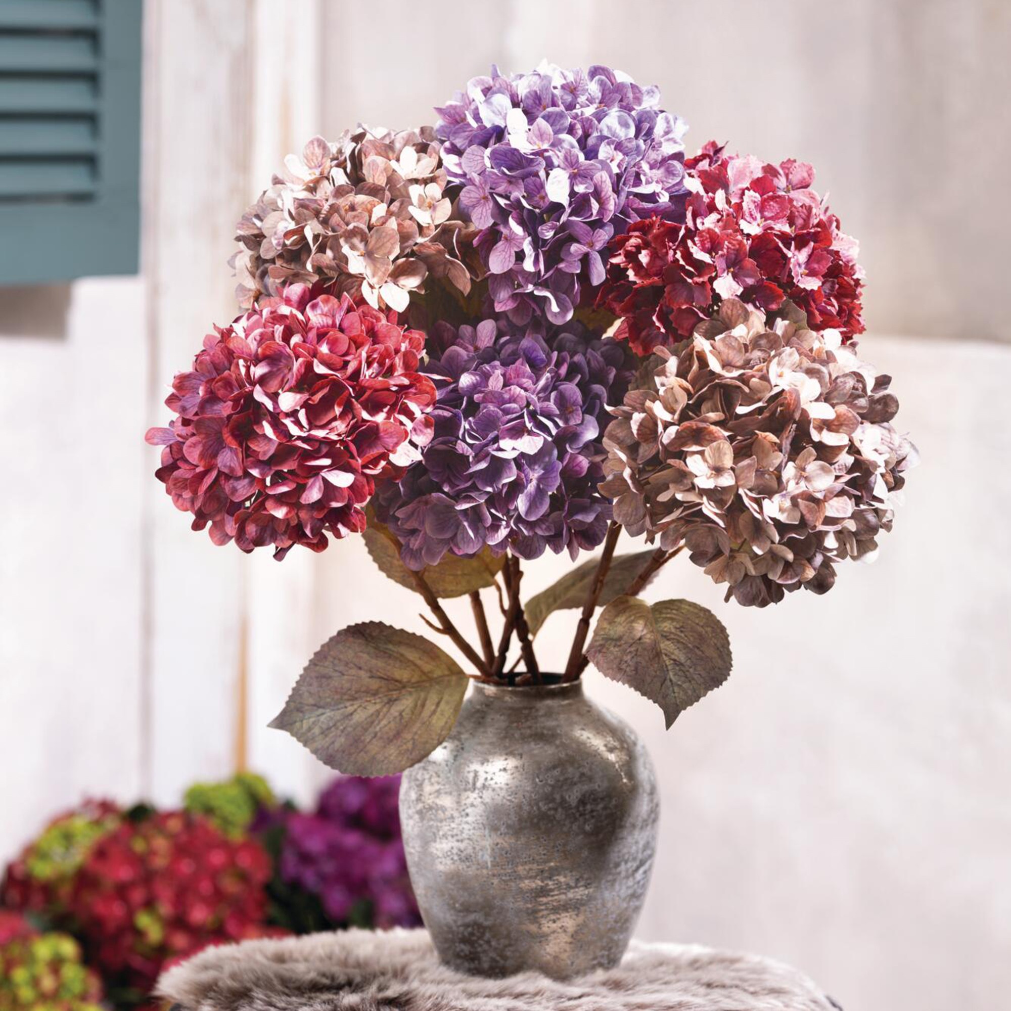 Kunstblume "Hortensien", 3er Set  im Frank Flechtwaren Online Shop kaufen