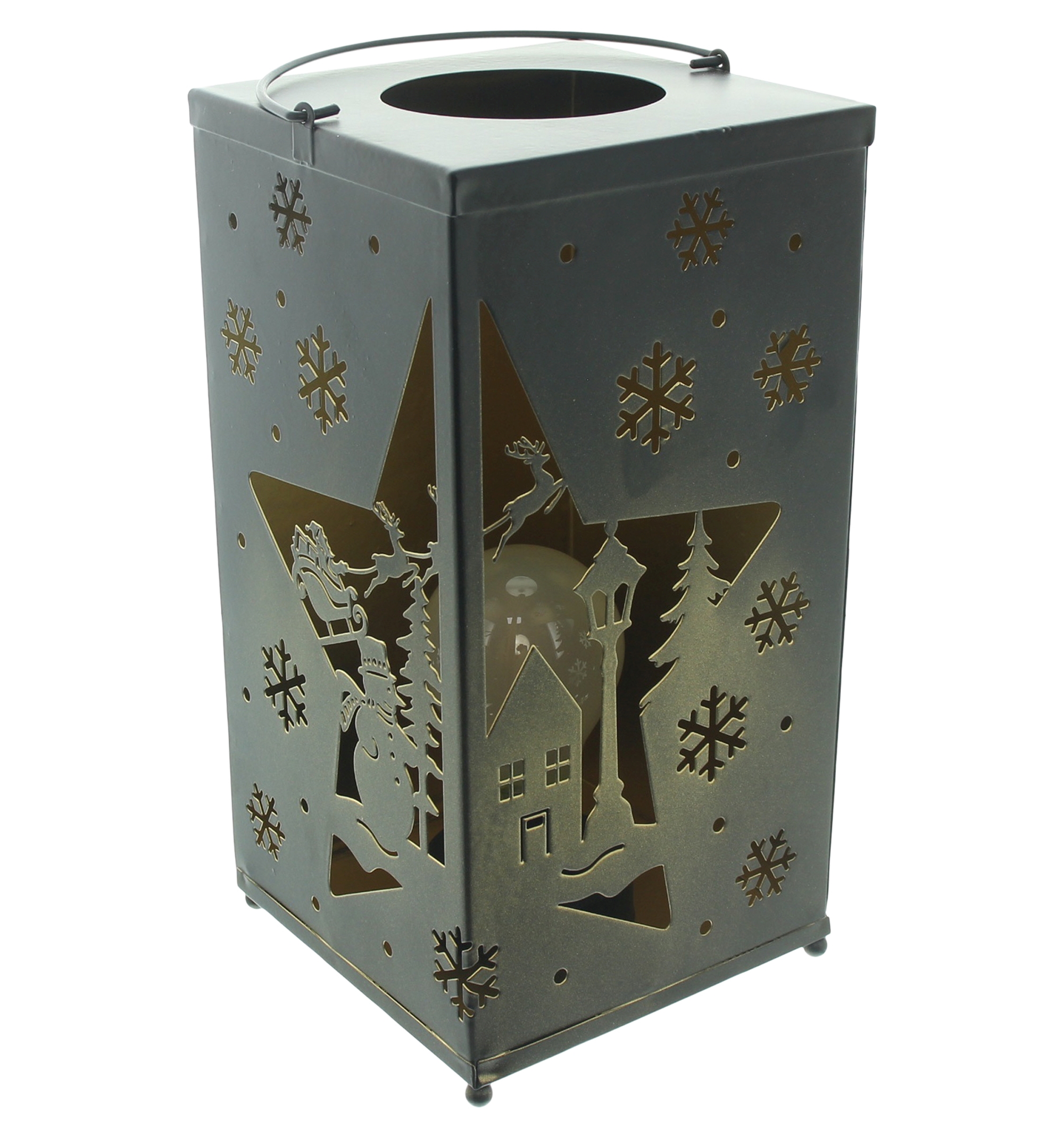 LED-Laterne "Winterlandschaft"  im Frank Flechtwaren Online Shop für LED-Deko kaufen