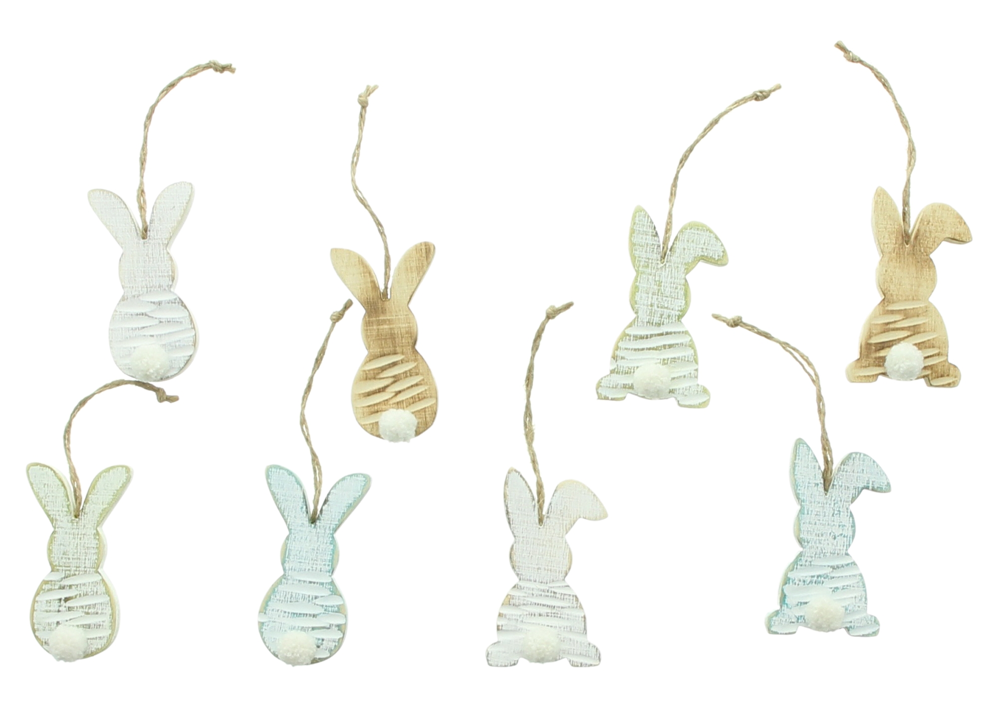 Hasenhänger "Pastell", 8er Set im Frank Flechtwaren Online Shop für Ostern kaufen Hasenhänger "Pastell", 8er Set im Frank Flechtwaren Online Shop für Ostern kaufen