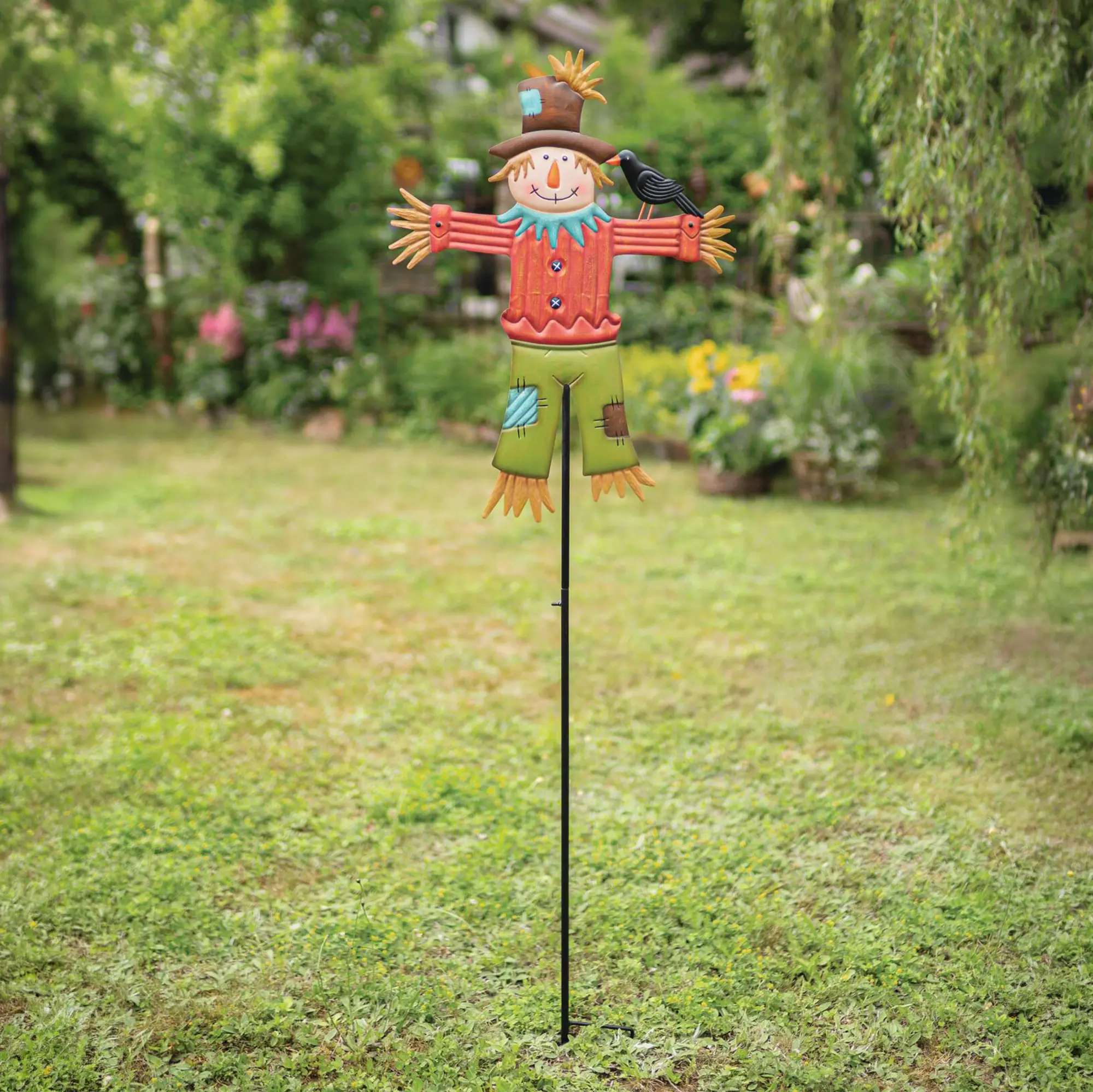 Vogelscheuche "Herr Amsel"  im Frank Flechtwaren Online Shop für Herbstgarten kaufen