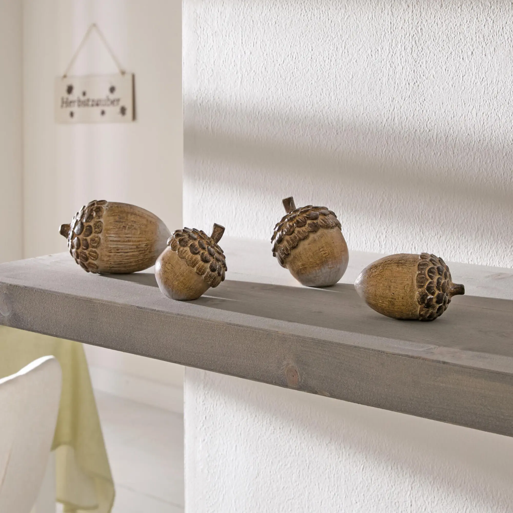 Herbst-Deko "Eichel", 4er Set  im Frank Flechtwaren Online Shop kaufen