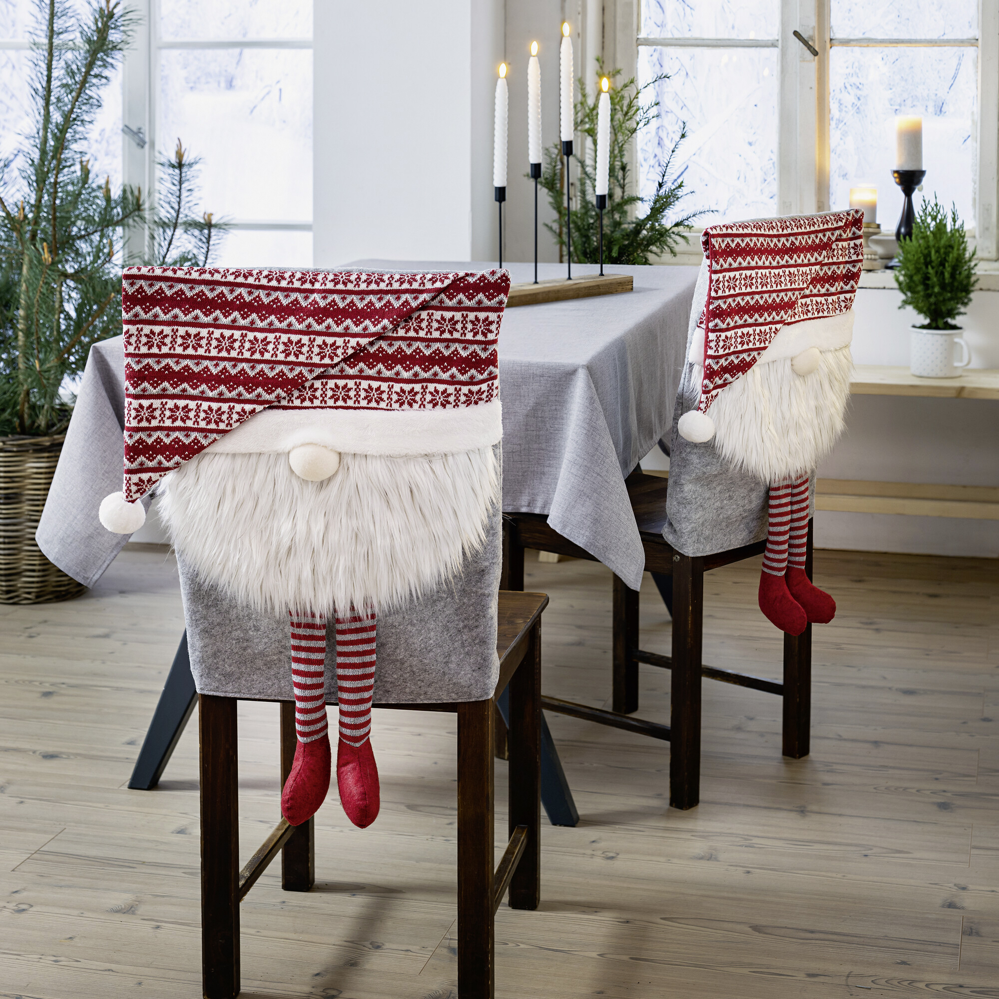 Stuhlhusse "Weihnachtswichtel"  im Frank Flechtwaren Online Shop für Weihnachten kaufen